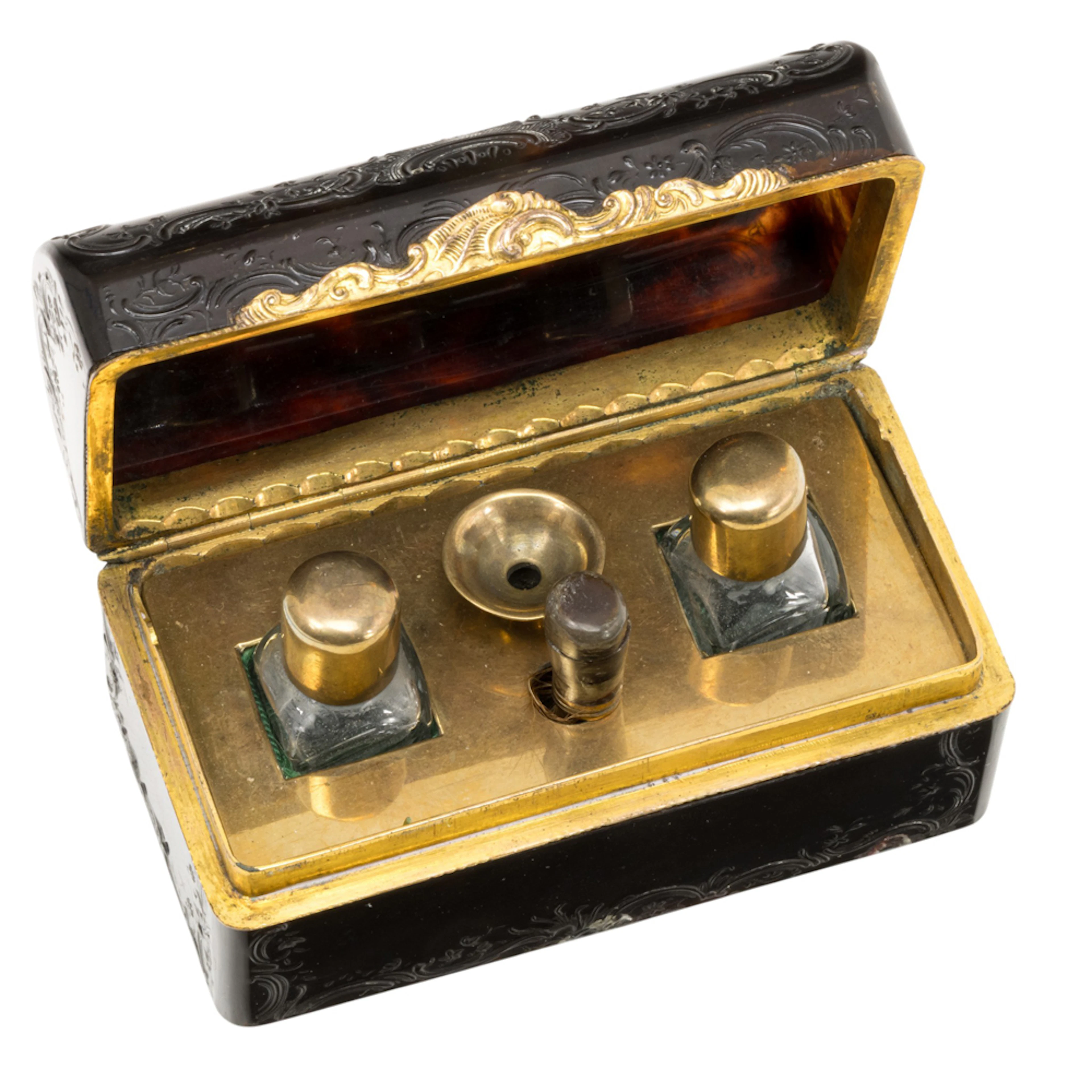 A Napoleon III scent caddy or cave a parfum