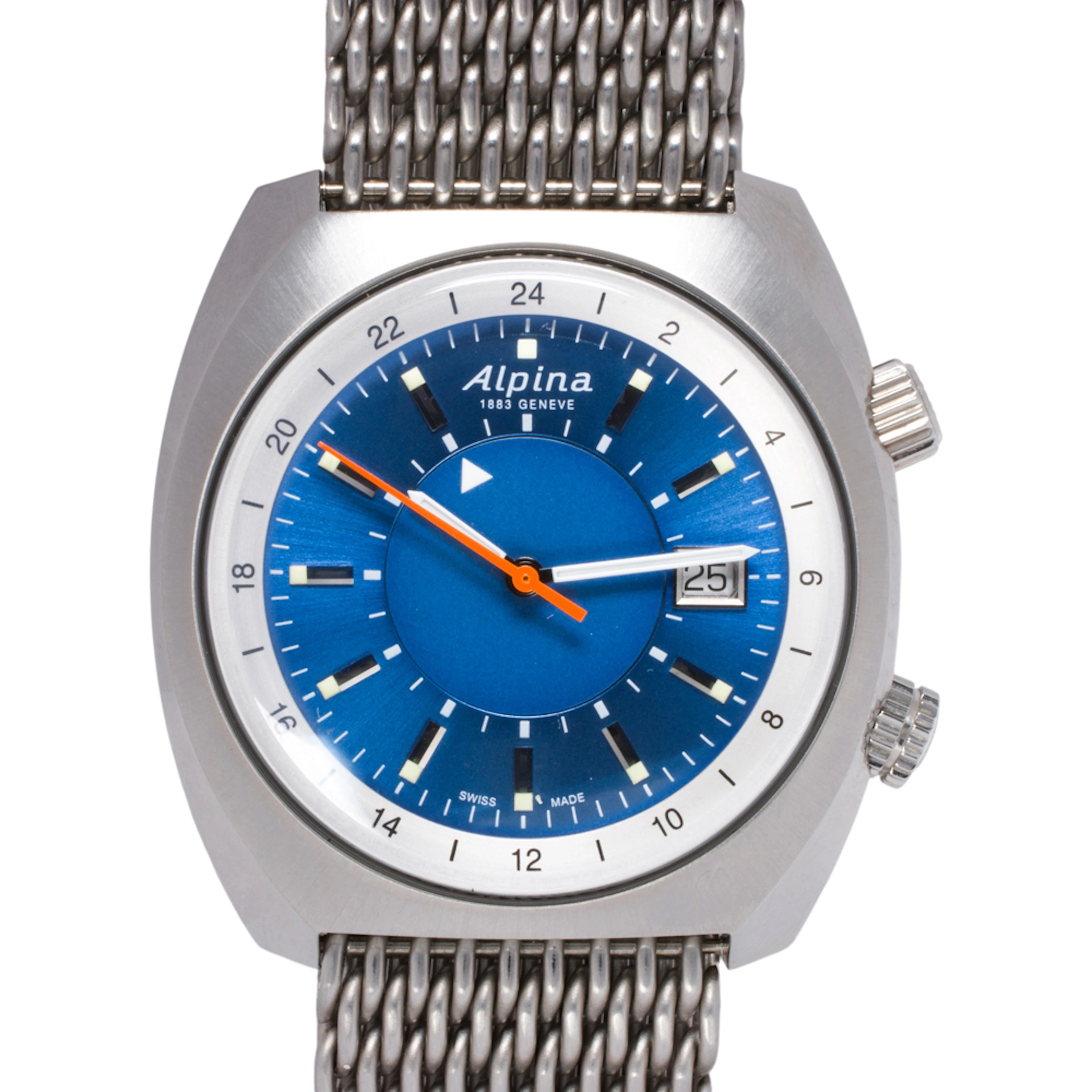 An Alpina Startimer Heritage stainless steel divers watch
