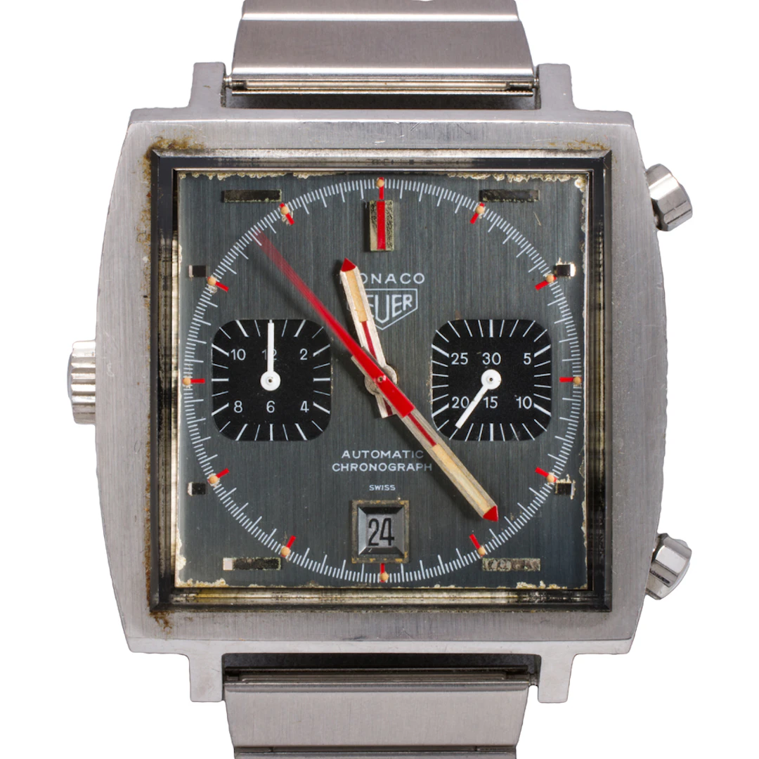 A Heuer Monaco stainless steel watch
