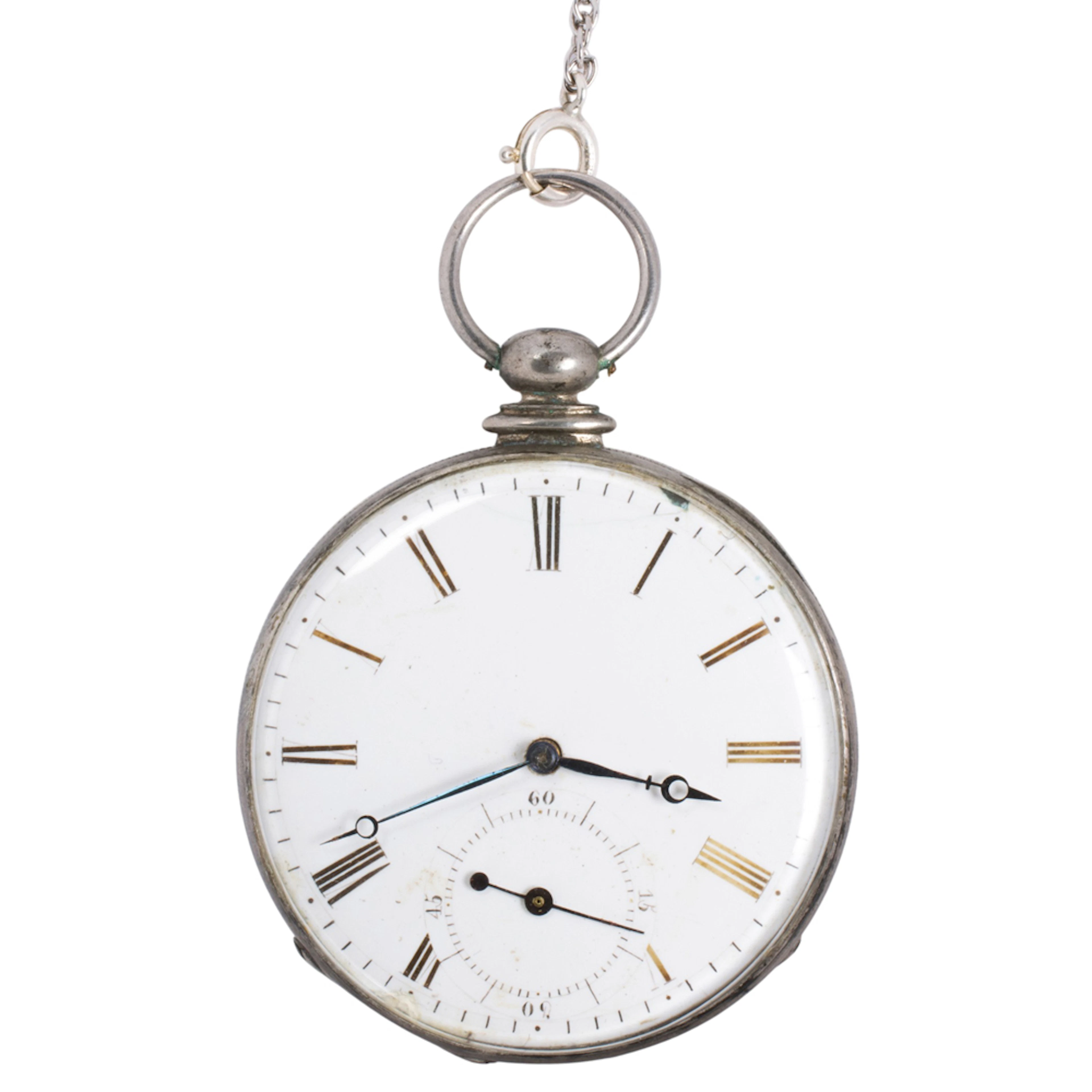 An M.i.. Tobias silver pocket watch, c. 1835