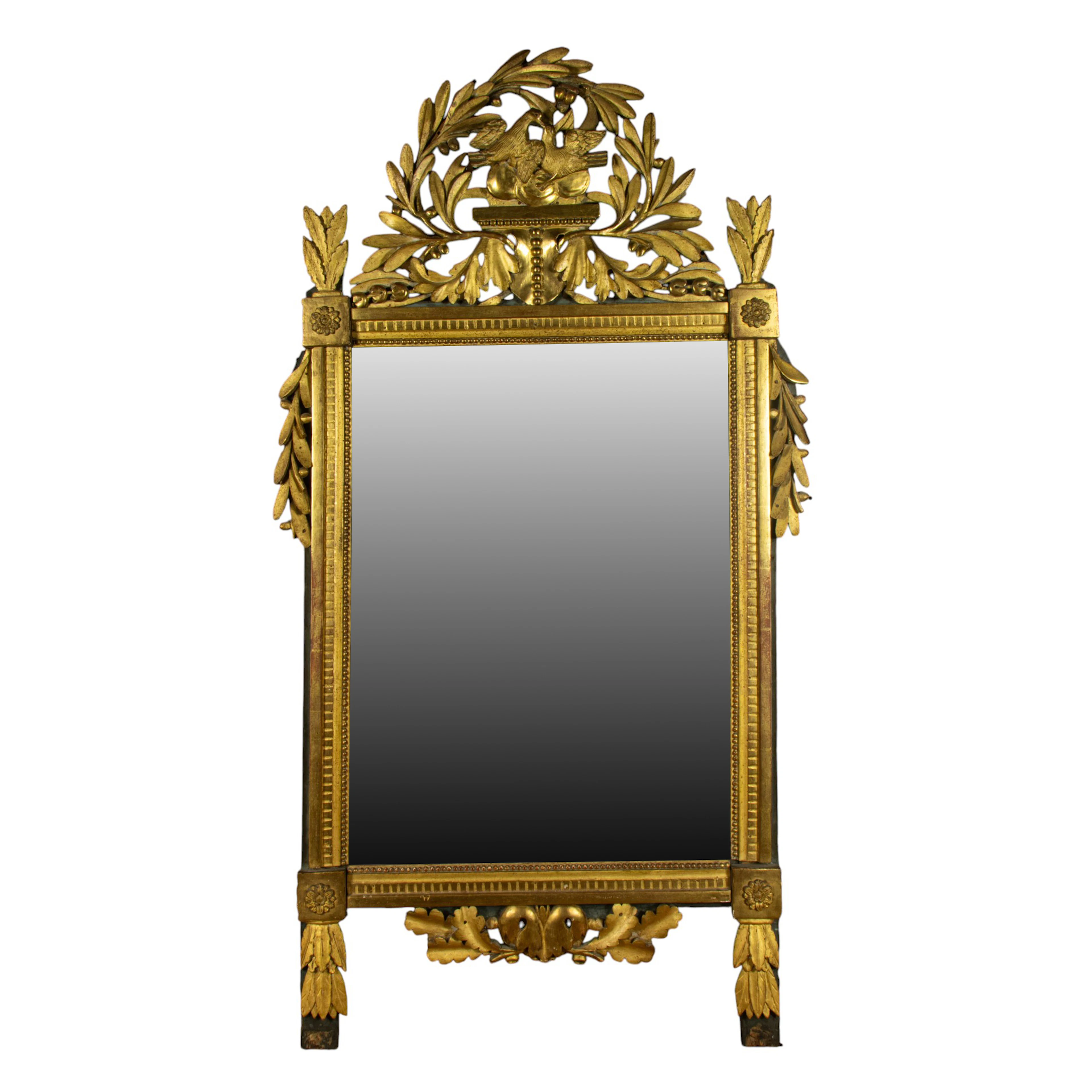 A Neoclassical style giltwood mirror