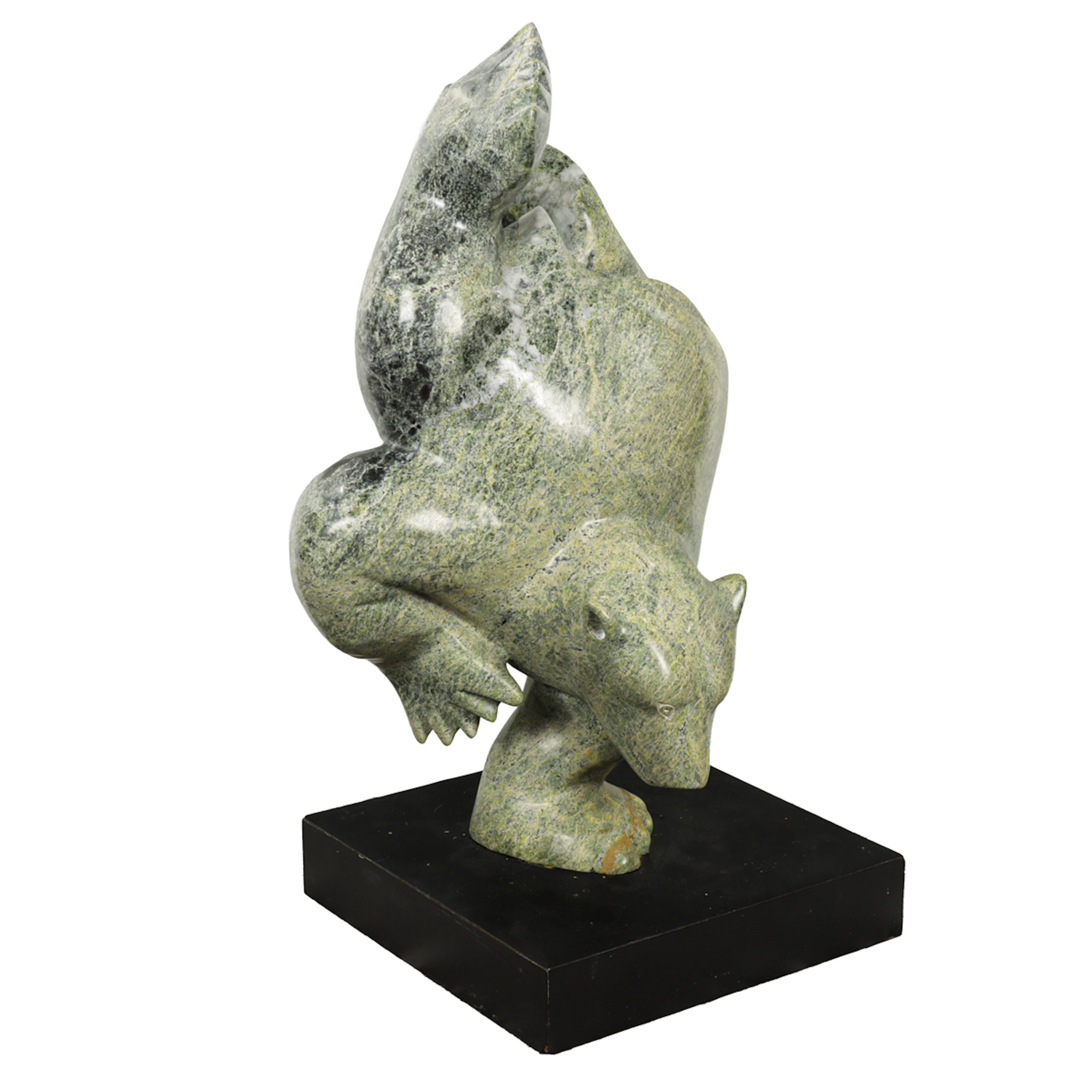 An Inuit carved Dancing Bear sculpture