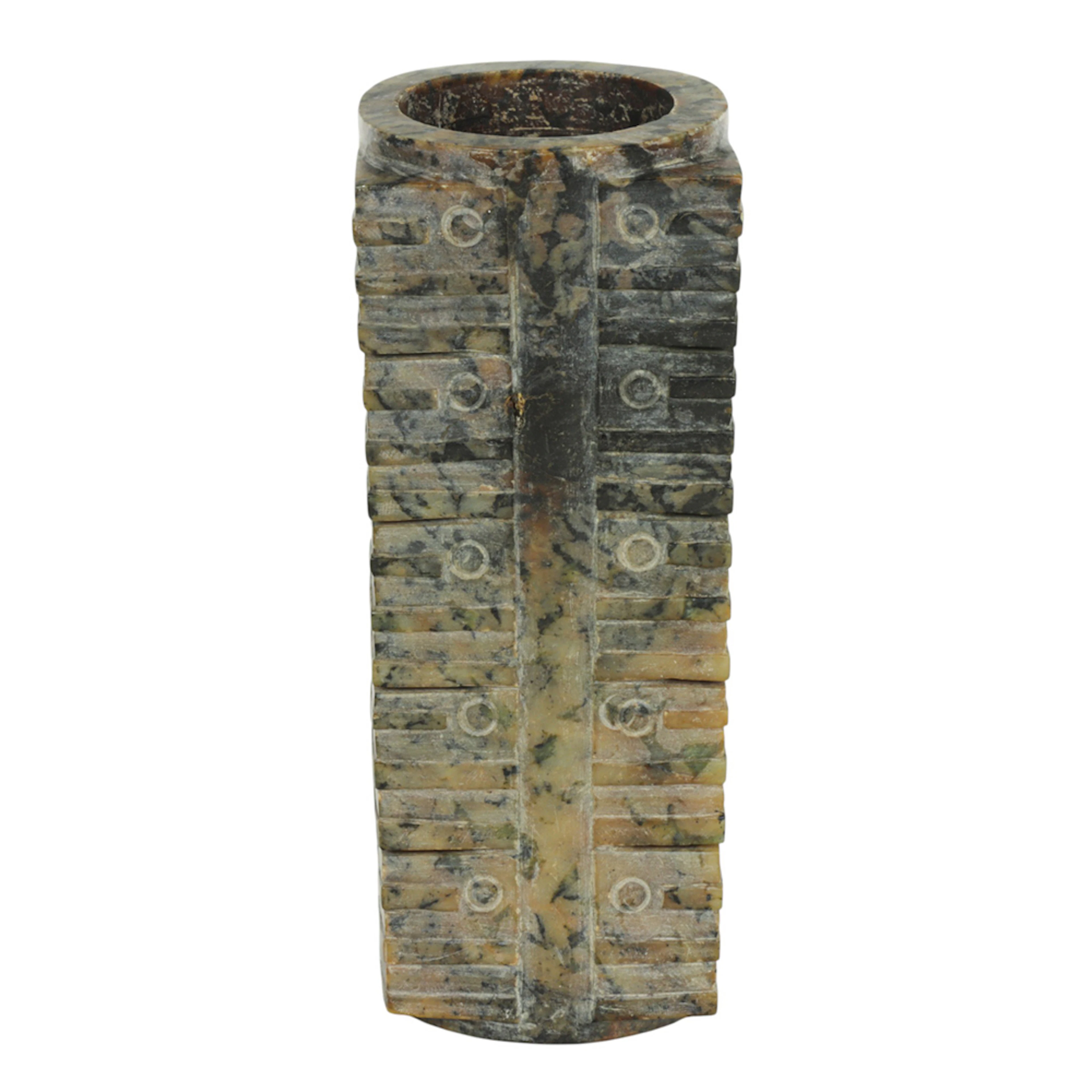 A Chinese archaistic hardstone cong