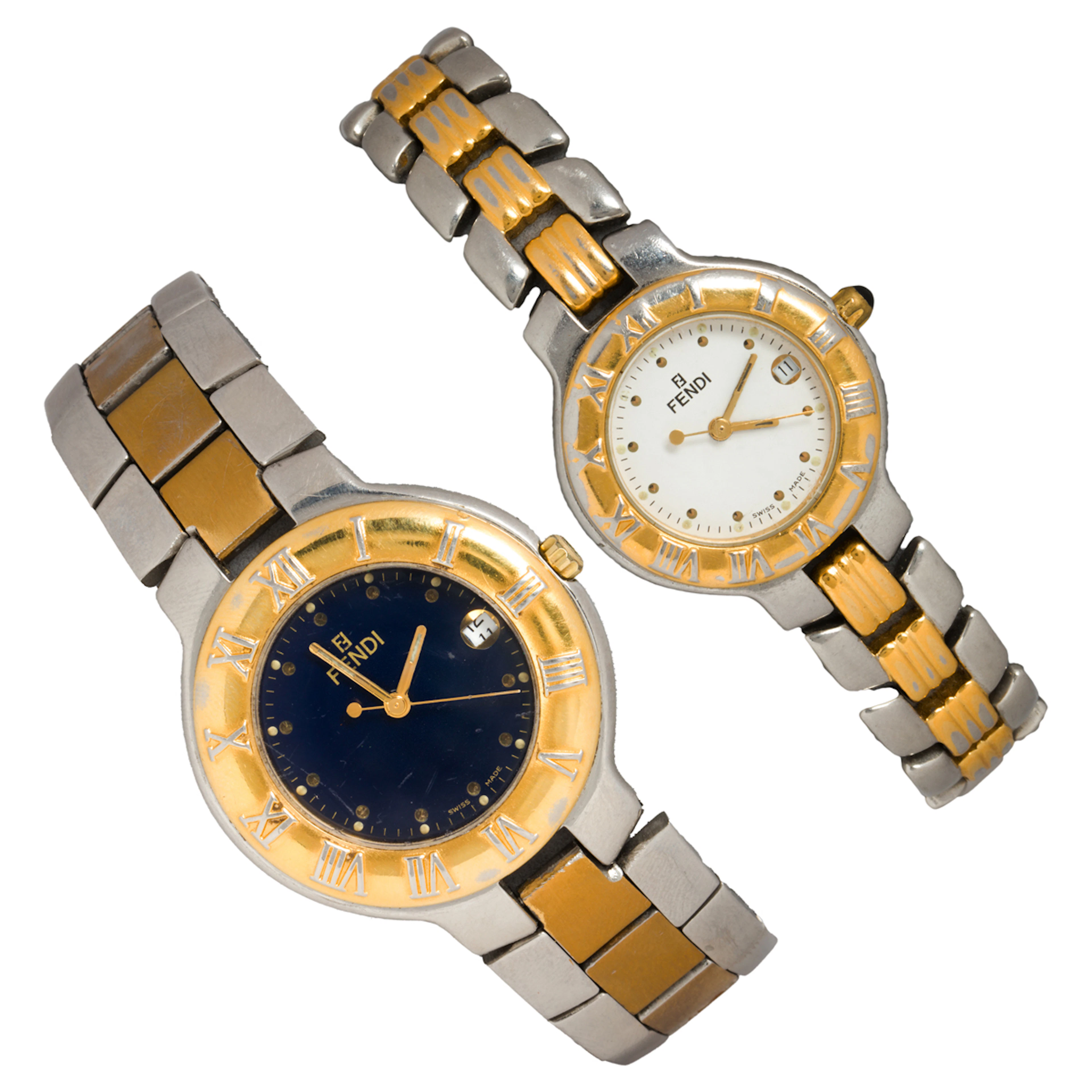 Two stainless steel Fendi watches