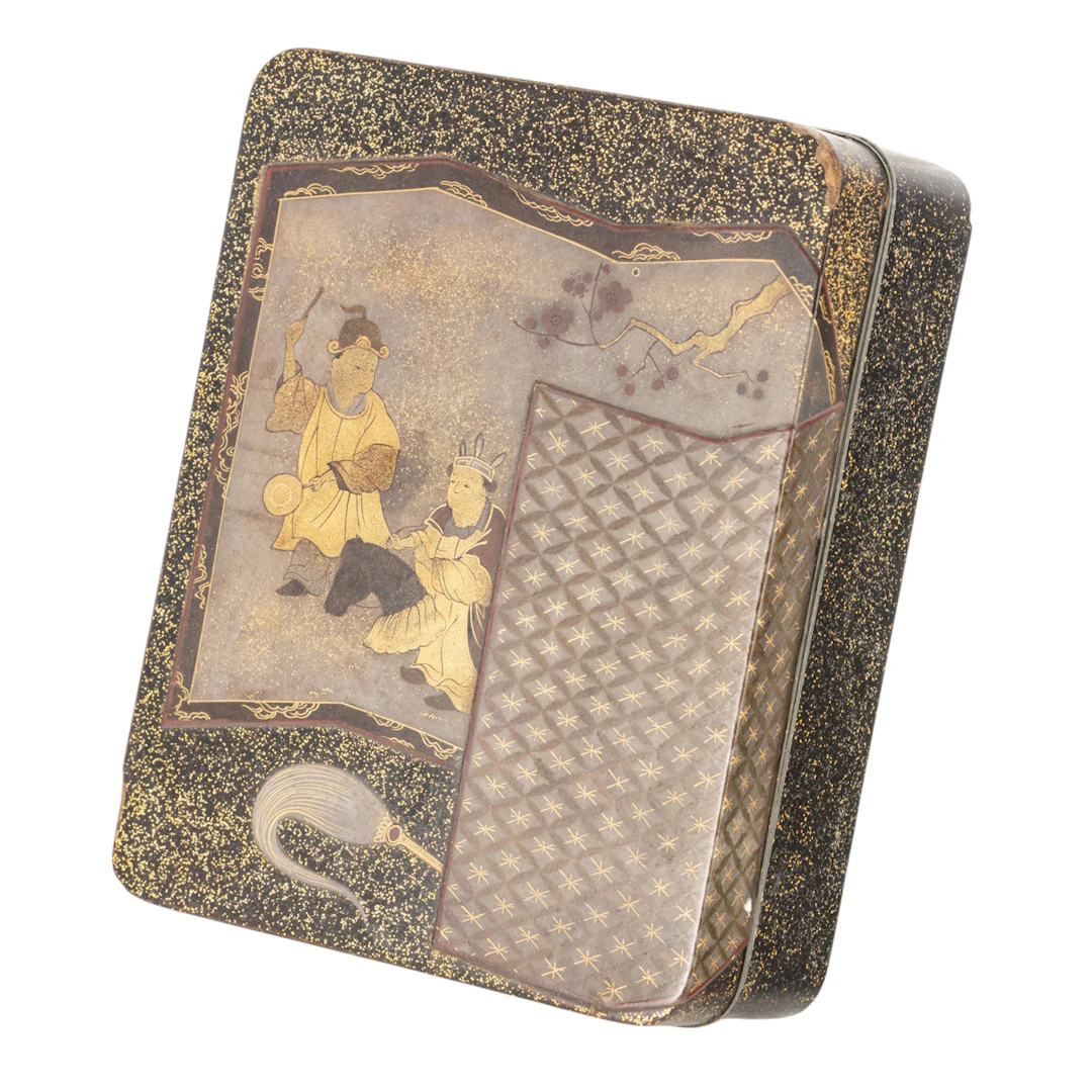 A Japanese lacquered tebako (accessory box)
