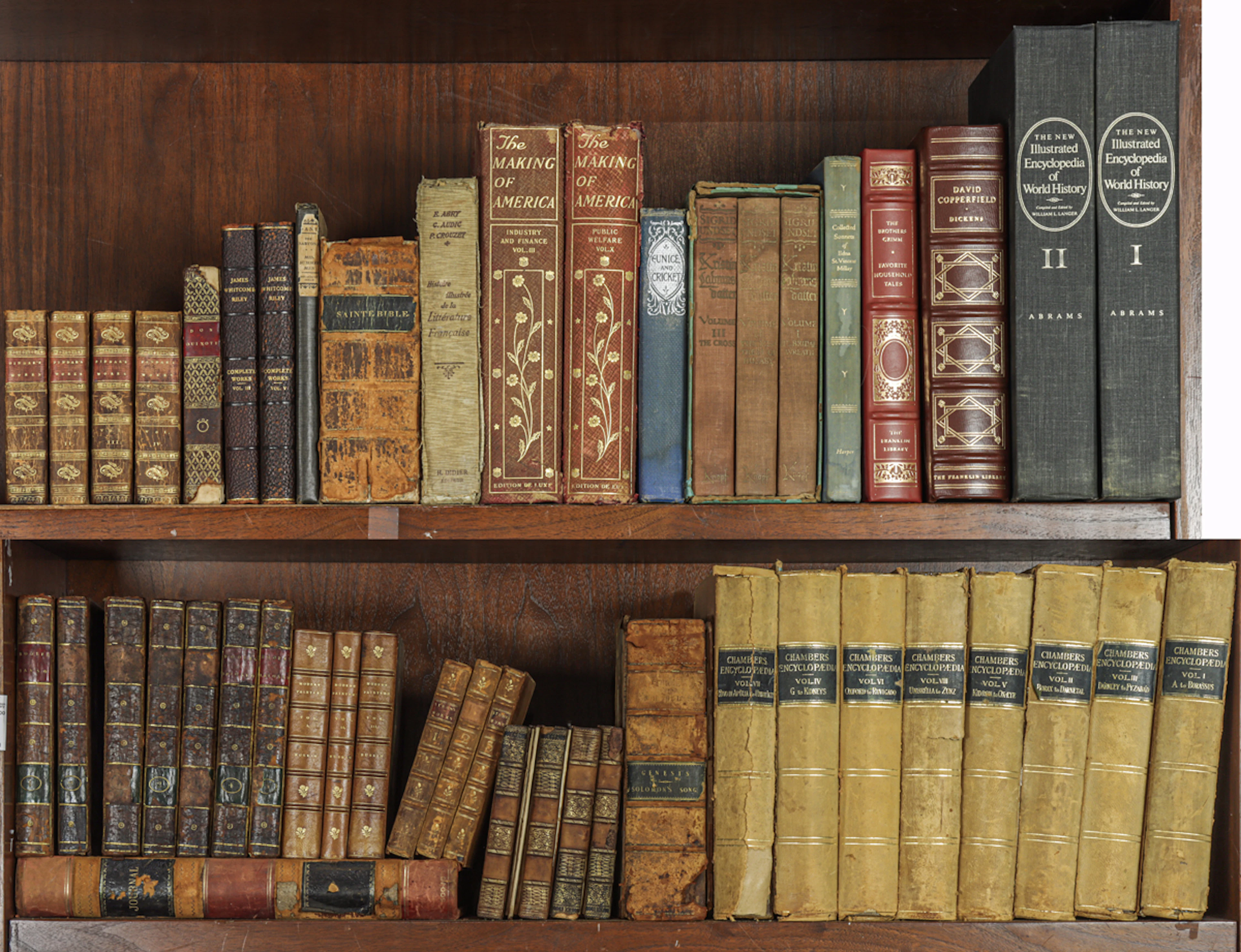 Forty-eight volumes of late 19th Century leather bound books