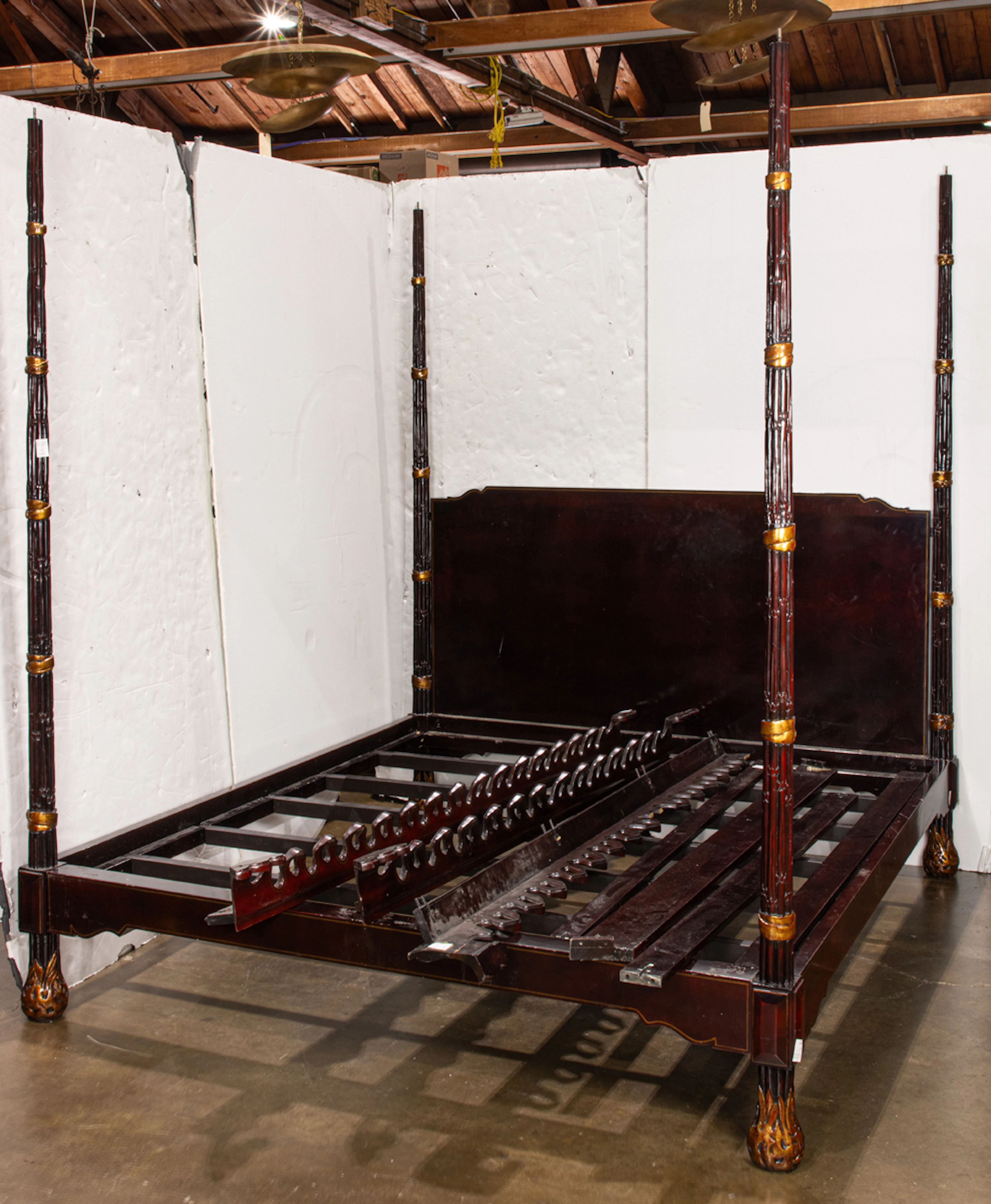 A Julia Gray New York four poster bed in the Regency taste