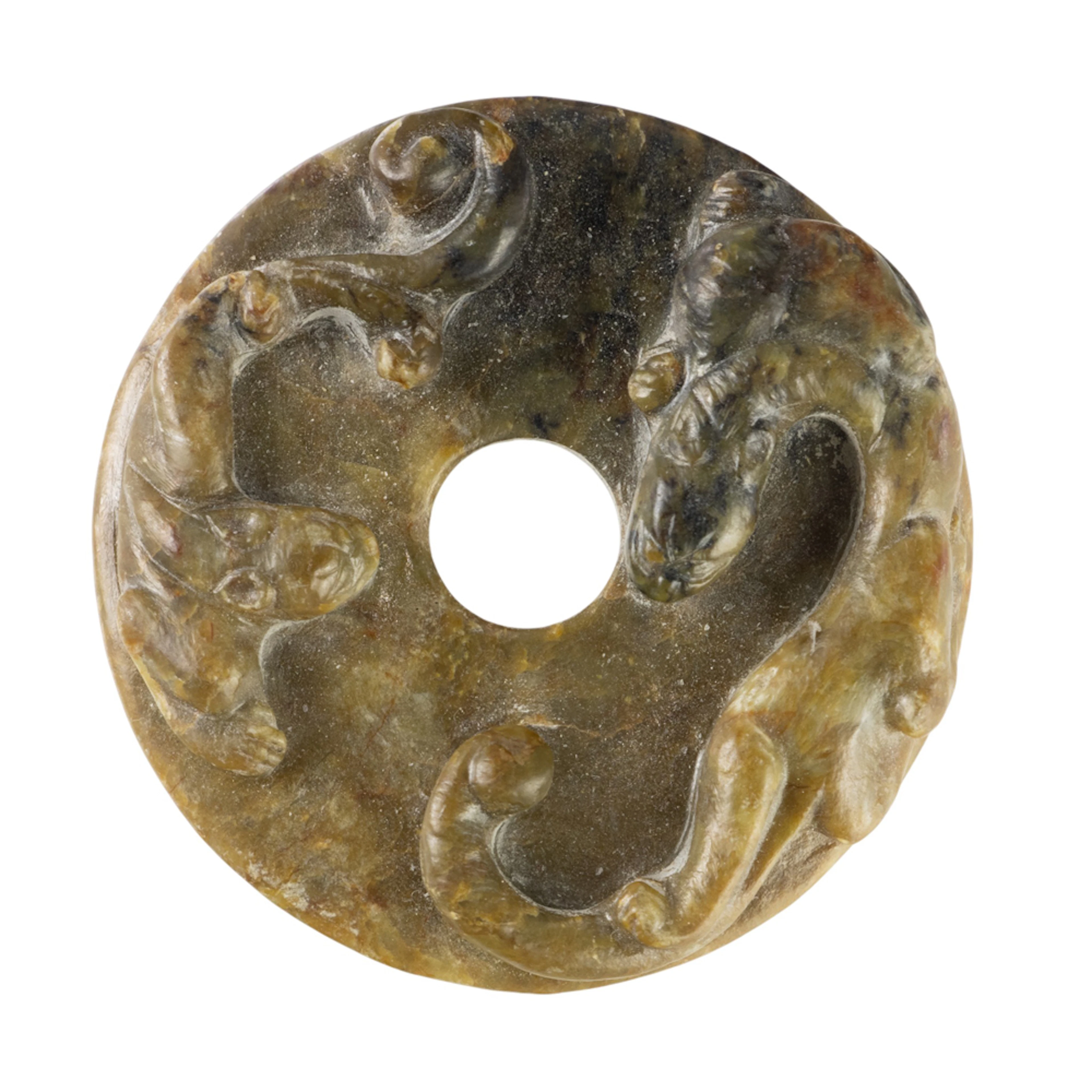 A Chinese archaic style jade bi disc