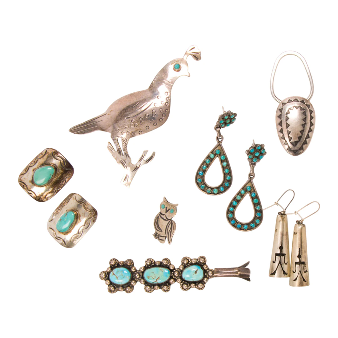 A miscellaneous group of Native American jewelry