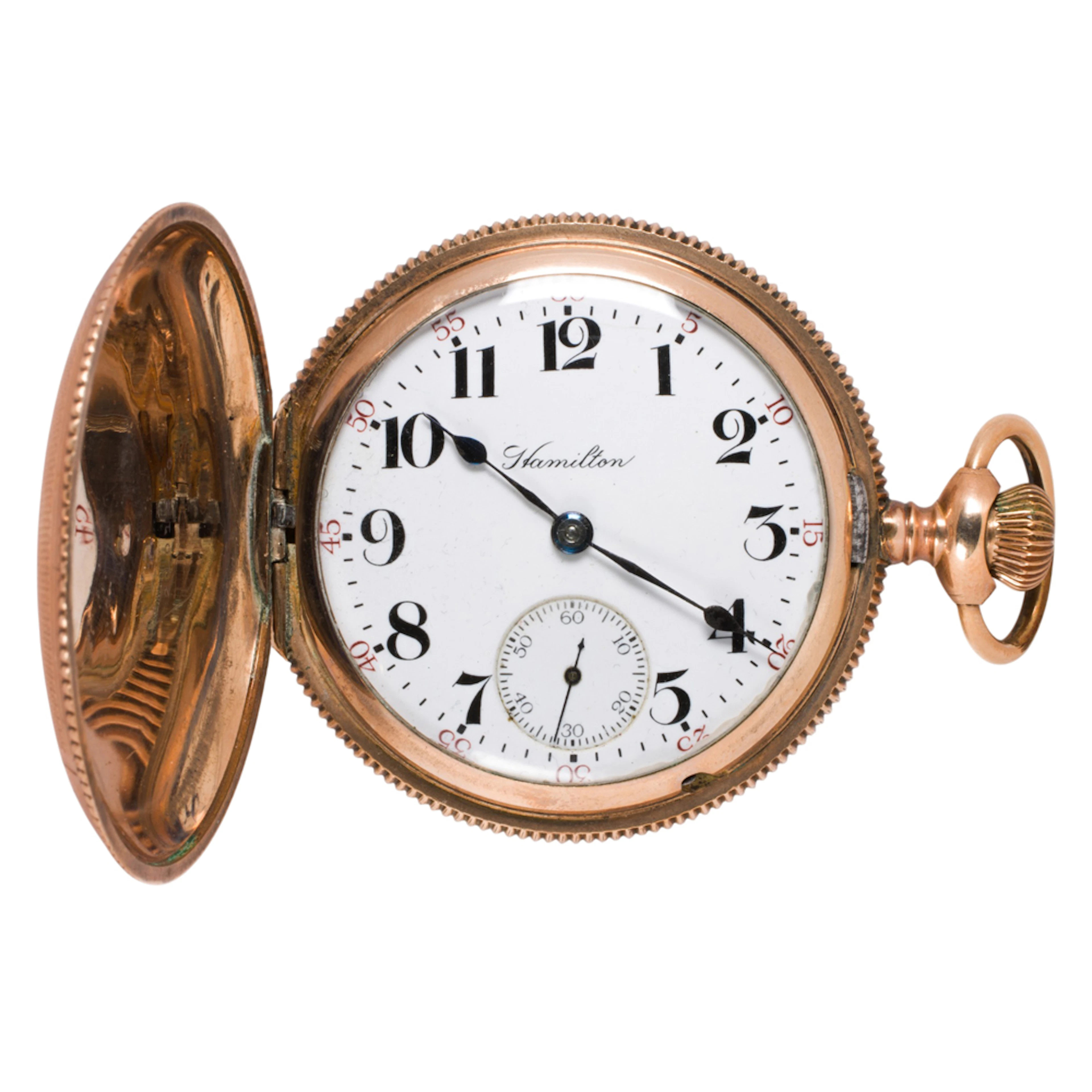 A Hamilton gold-filled pocket watch