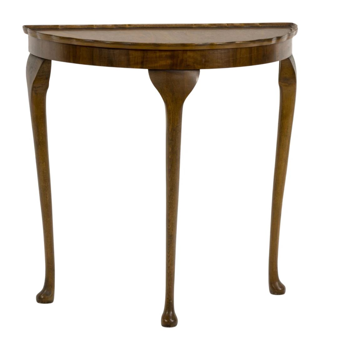 A Georgian style demilune side table
