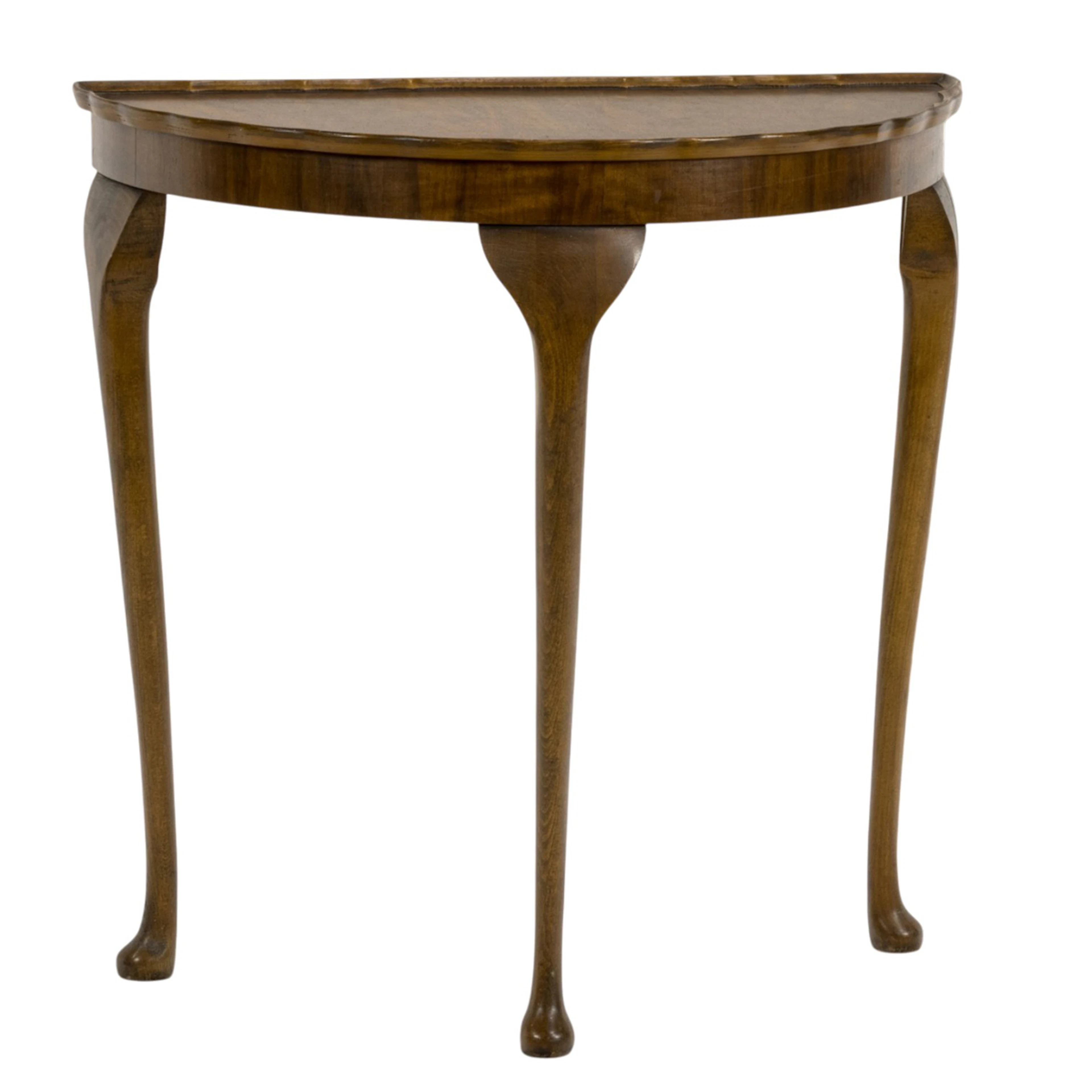 A Georgian style demilune side table