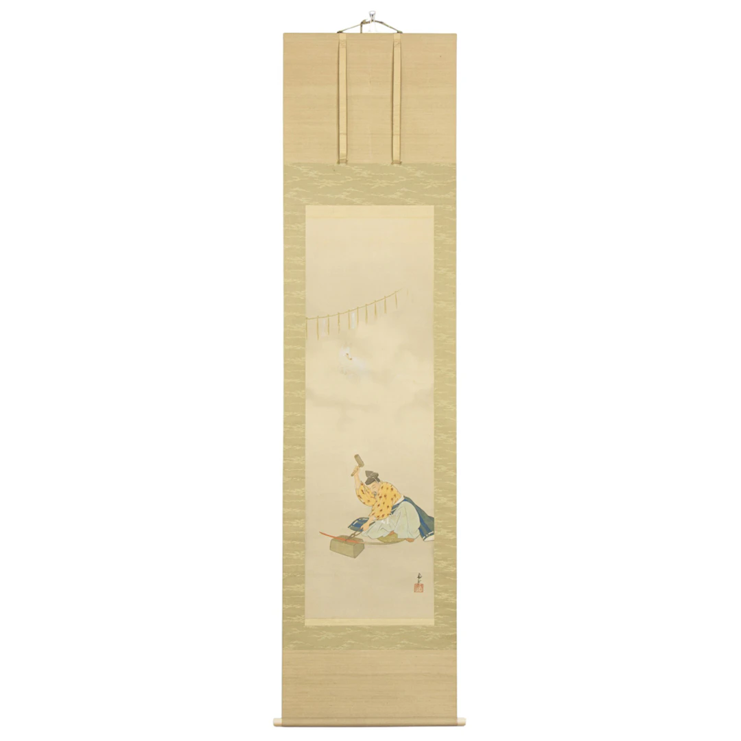 Japanese School (early 20th century) - Munechicka and Snow Fox