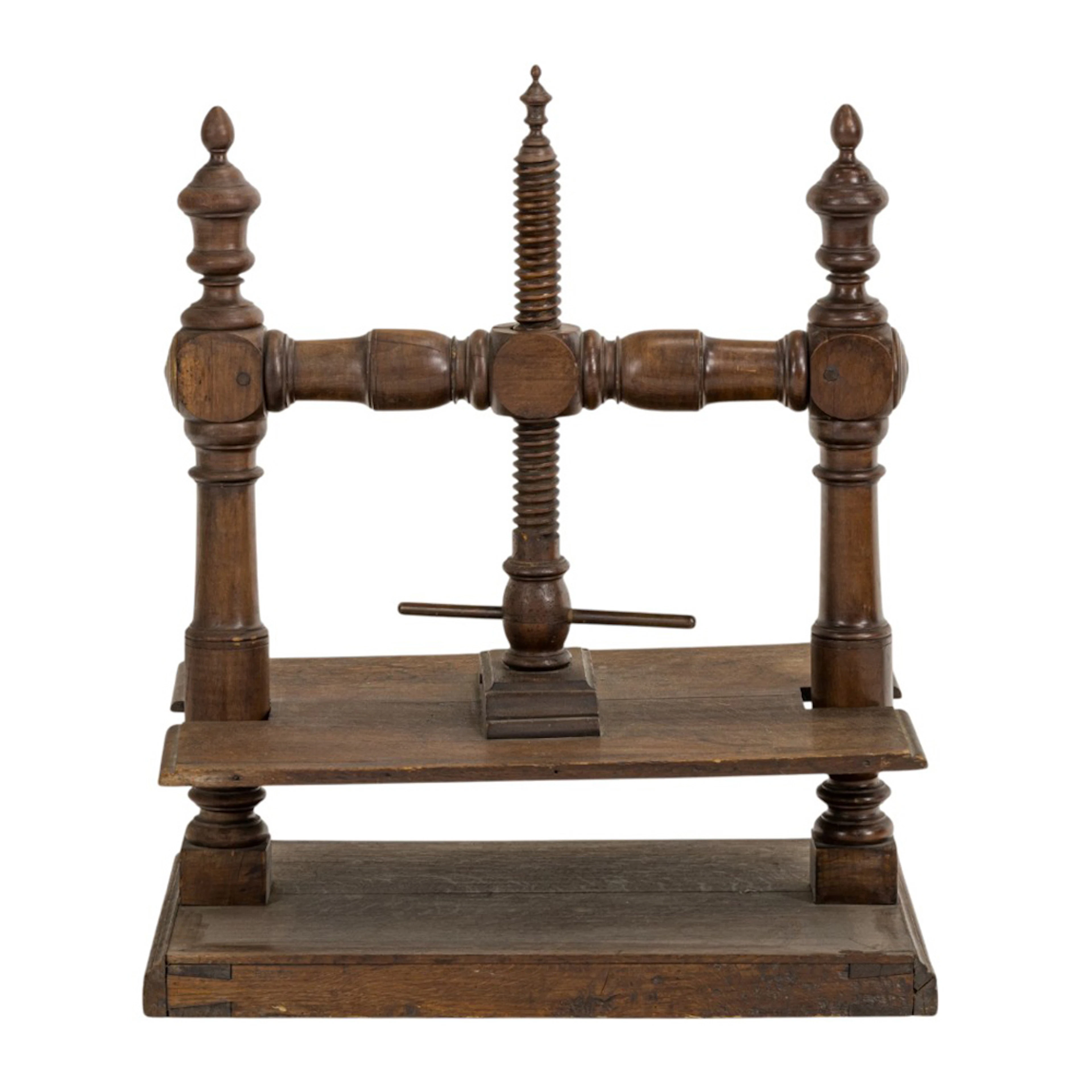 A French walnut and oak linen or book press