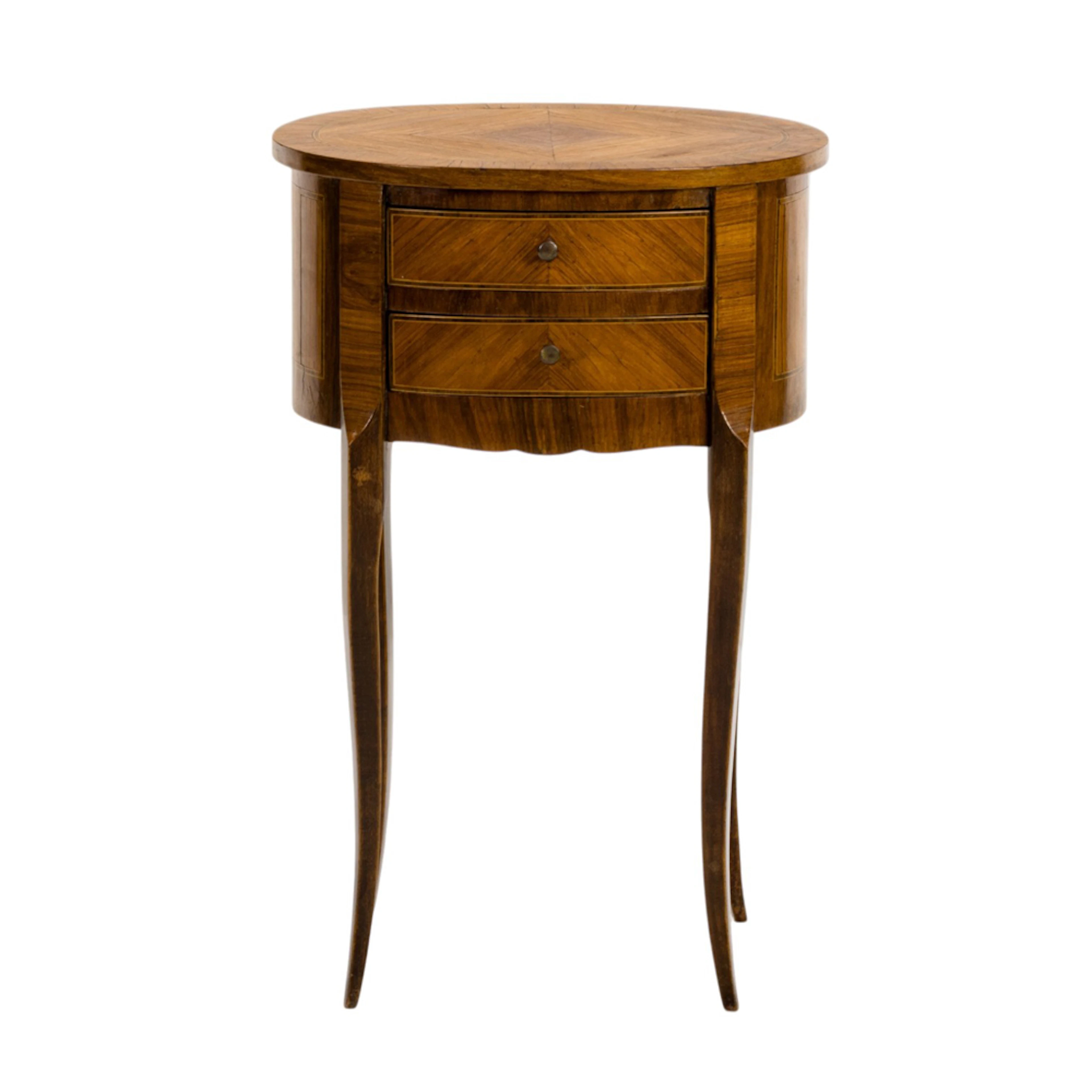 A Louis XV style oval side table