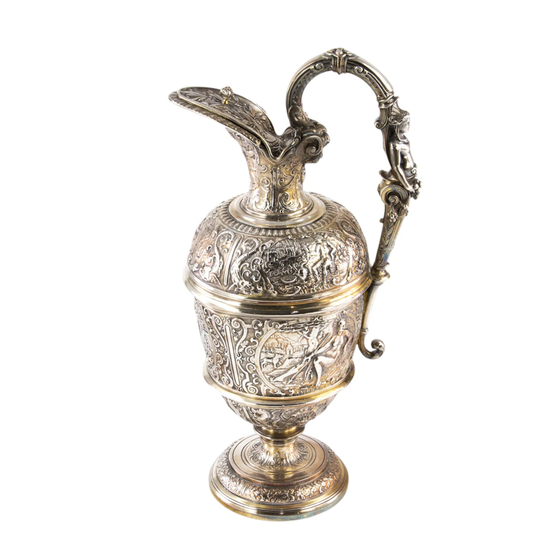 An Elkington & Co electroplated silver ewer