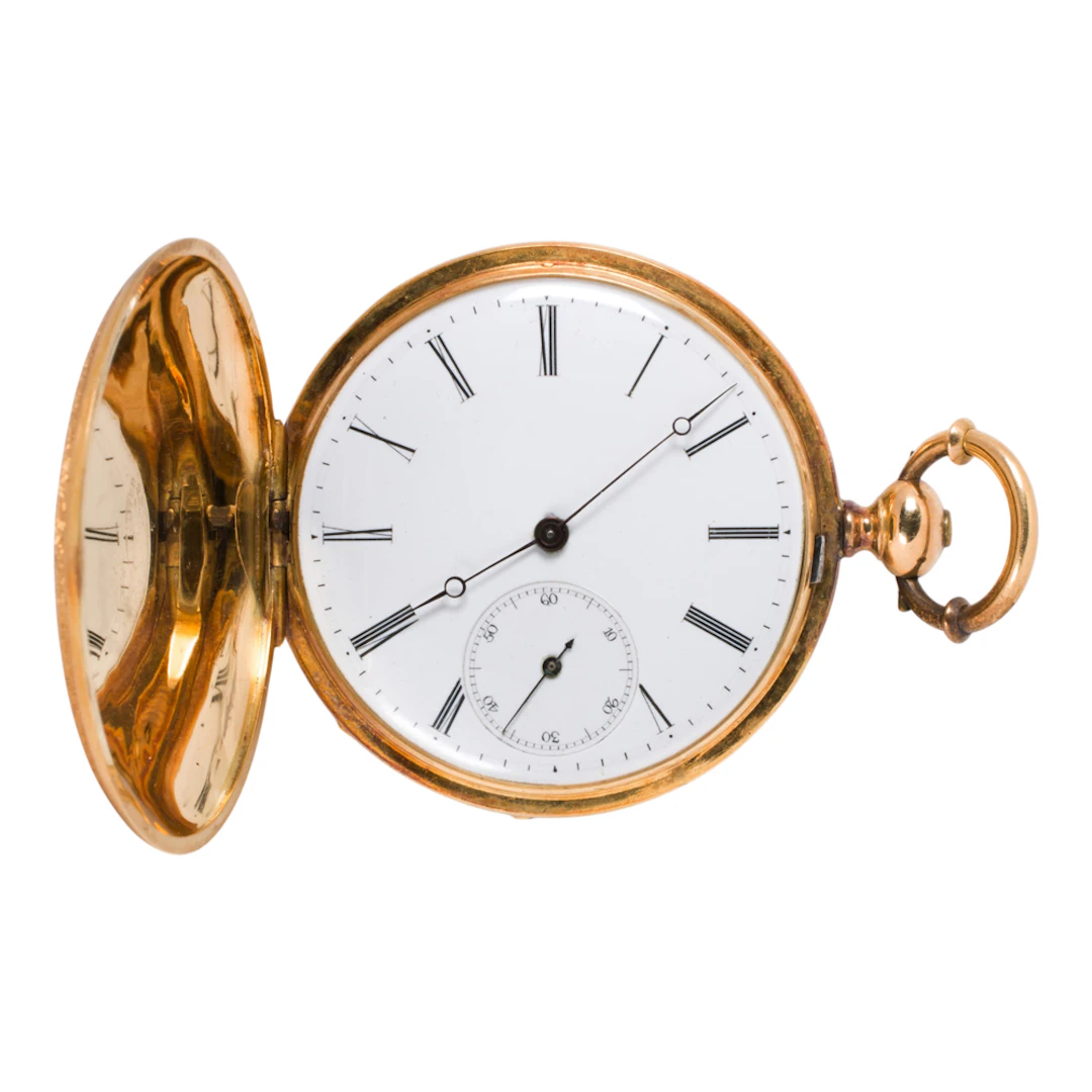 A Locle 18k gold pocket watch