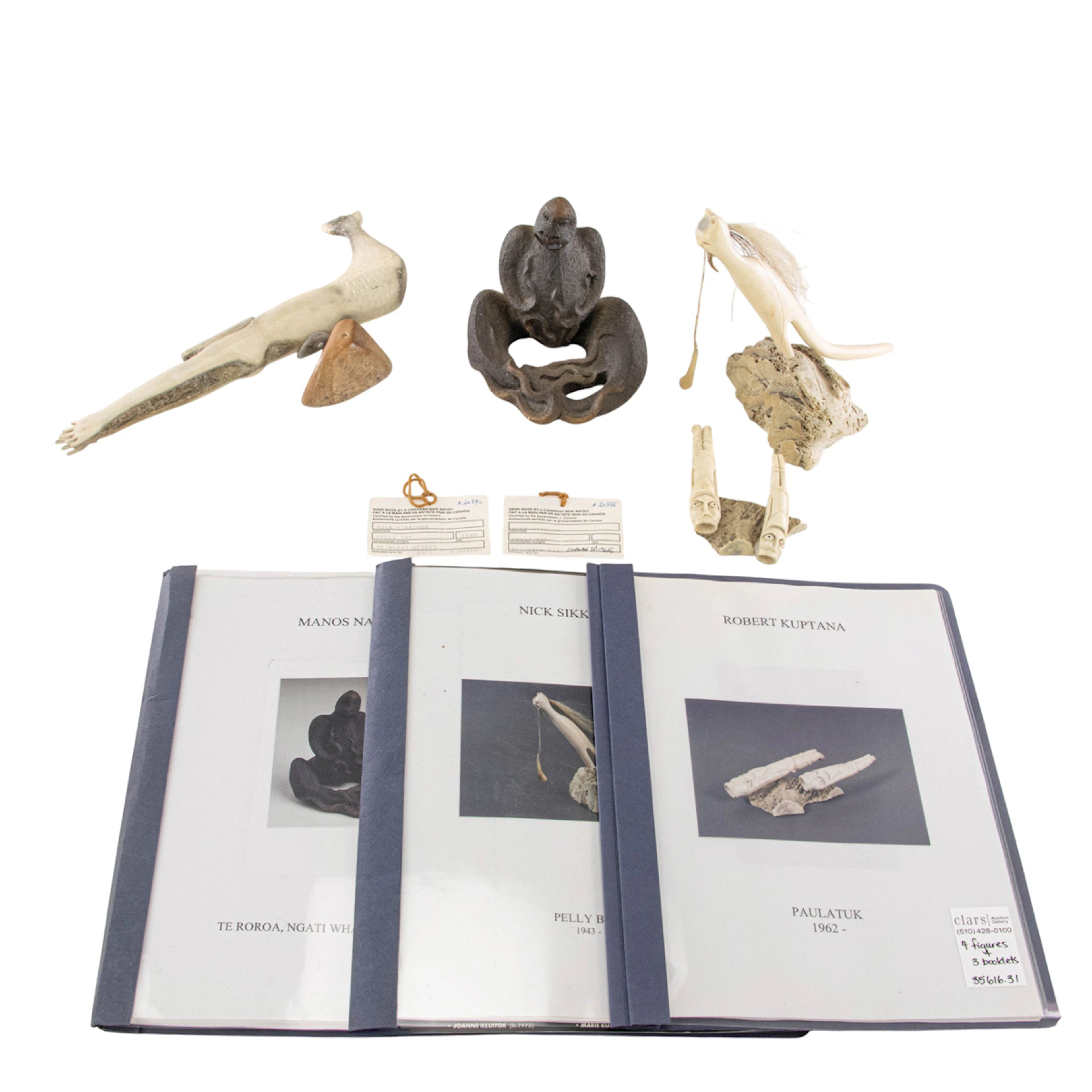 A group of modern Indigenous sculputres