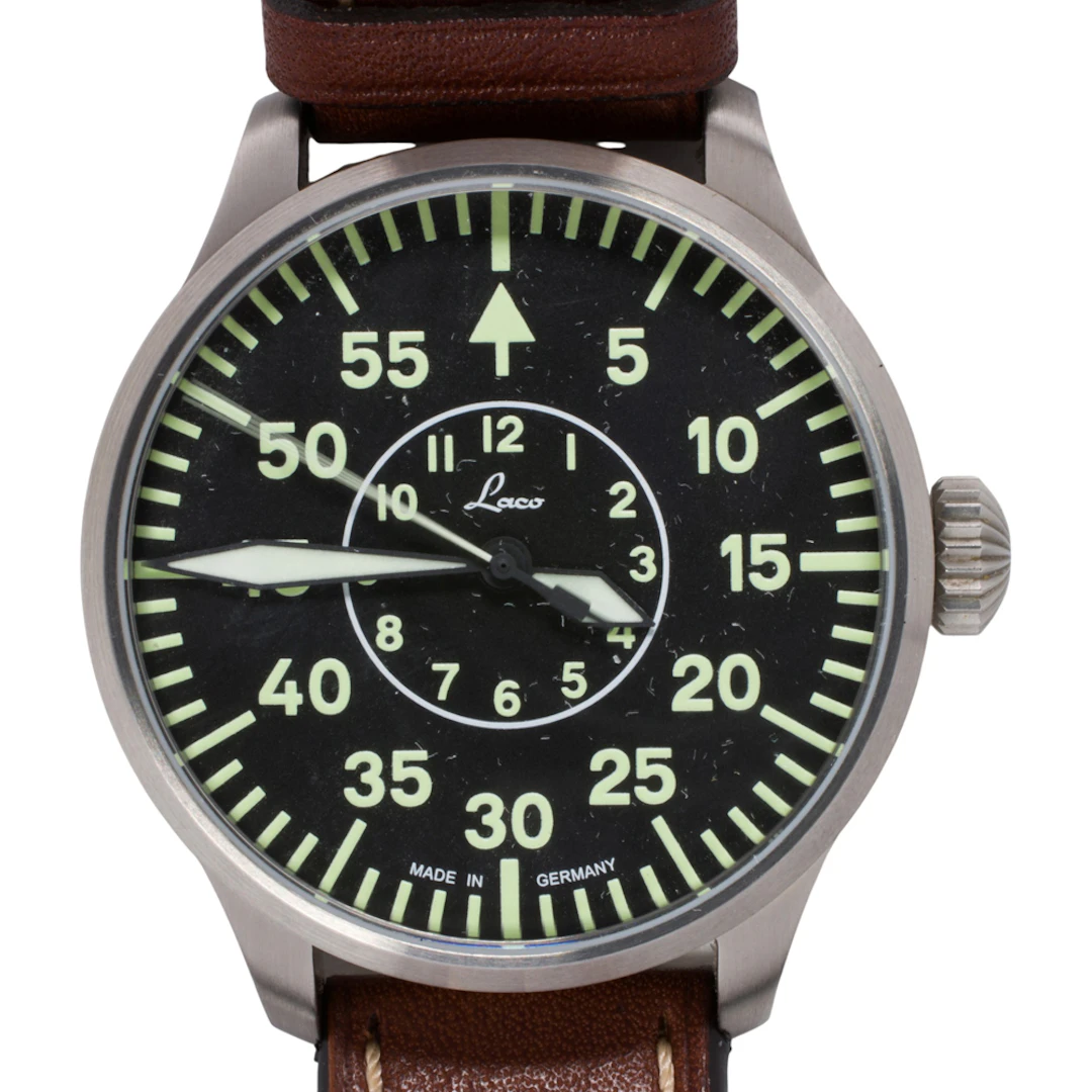 A Laco 21 Miyota 821 A stainless steel watch