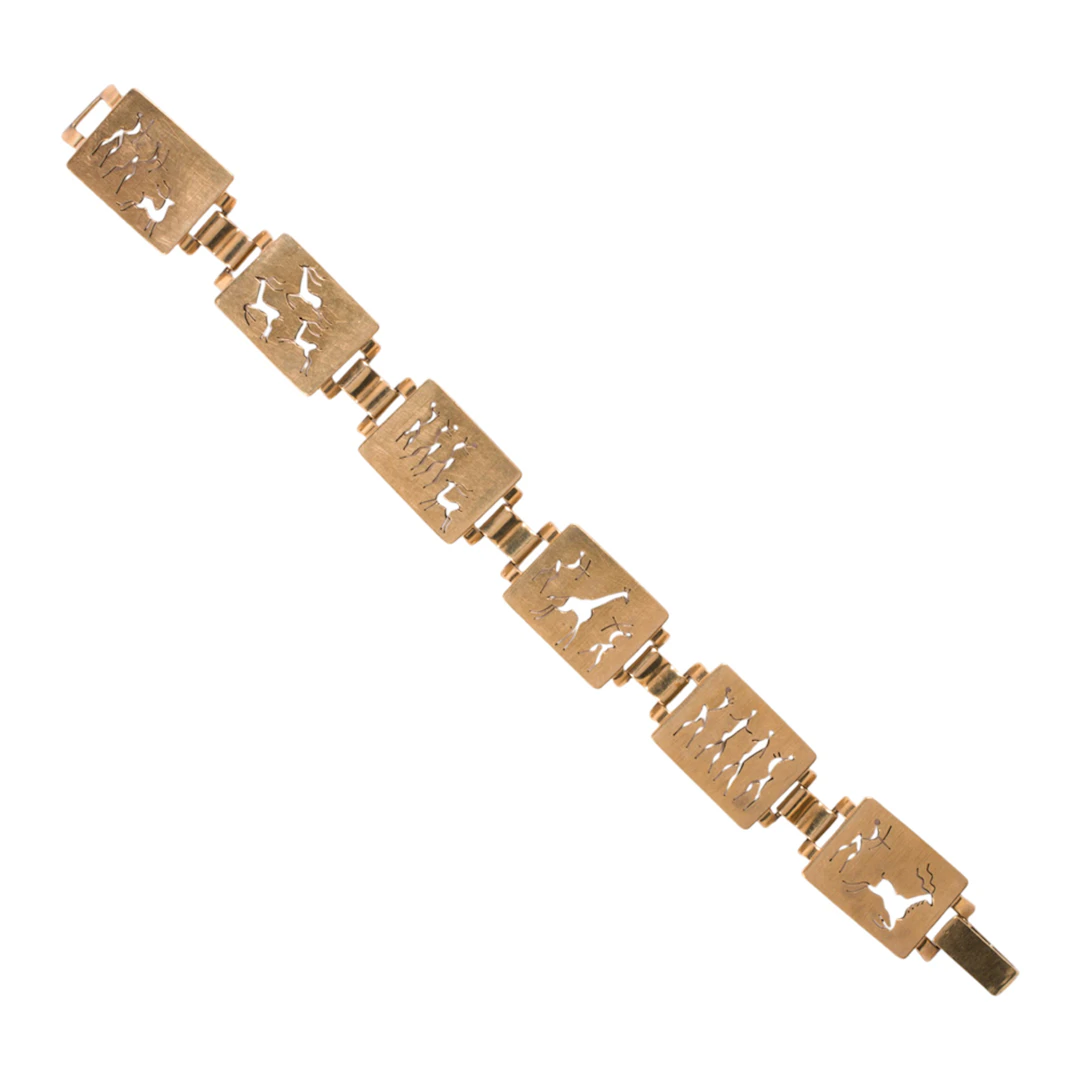 A 9k gold link bracelet, South Africa