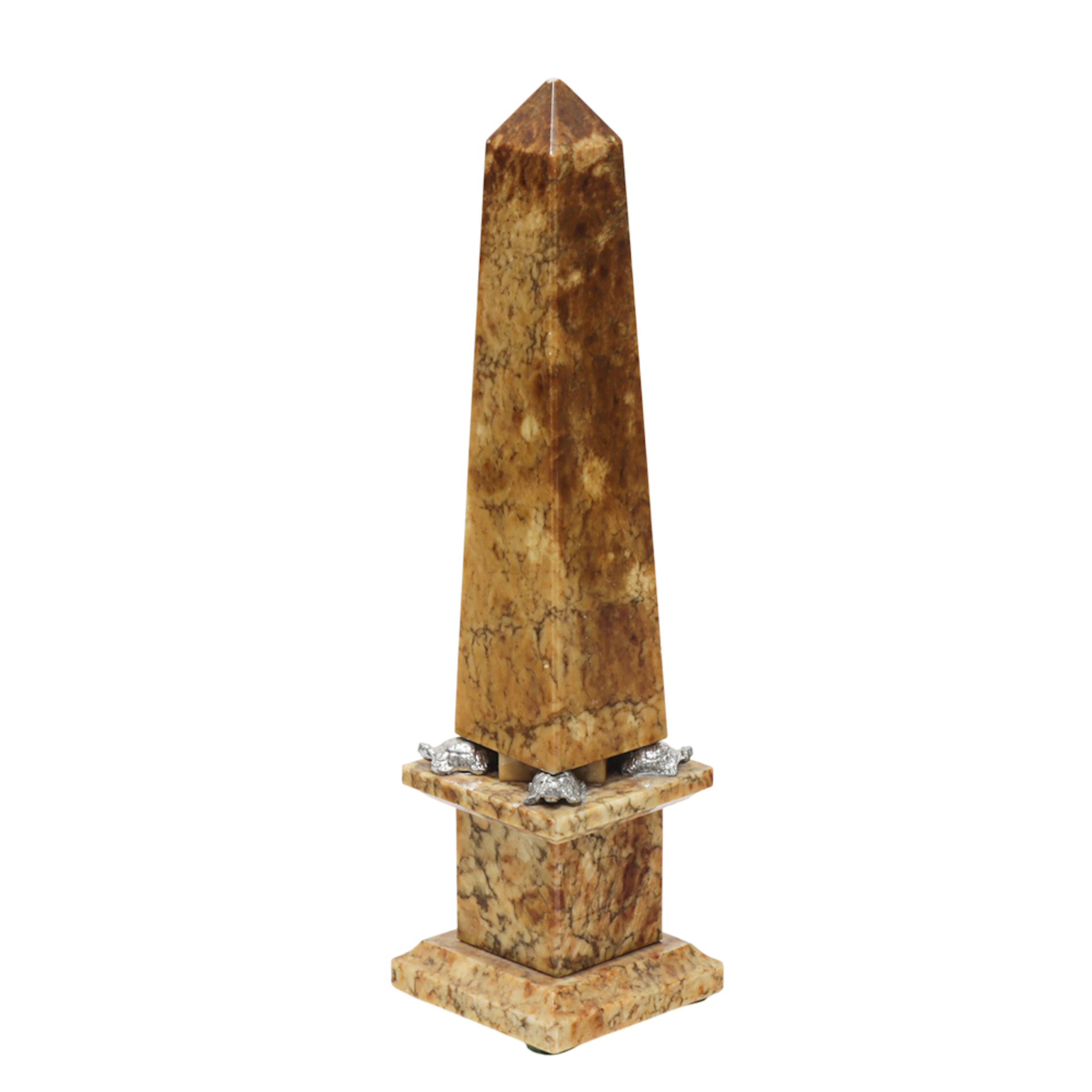 A Neoclassical style stone obelisk