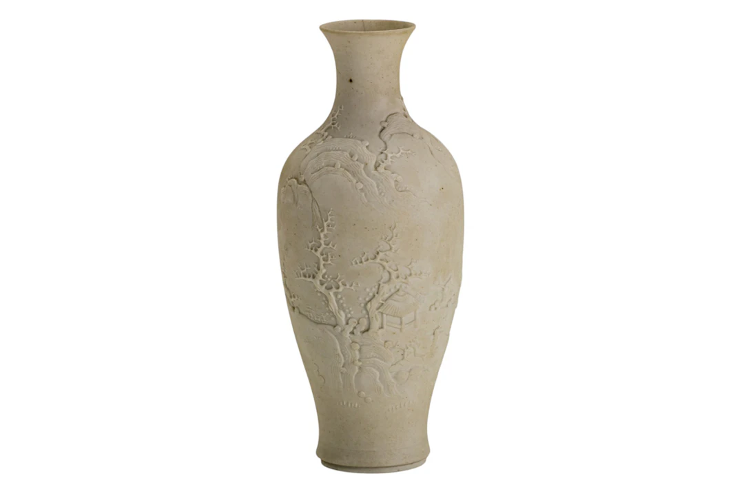 A Chinese biscuit porcelain vase