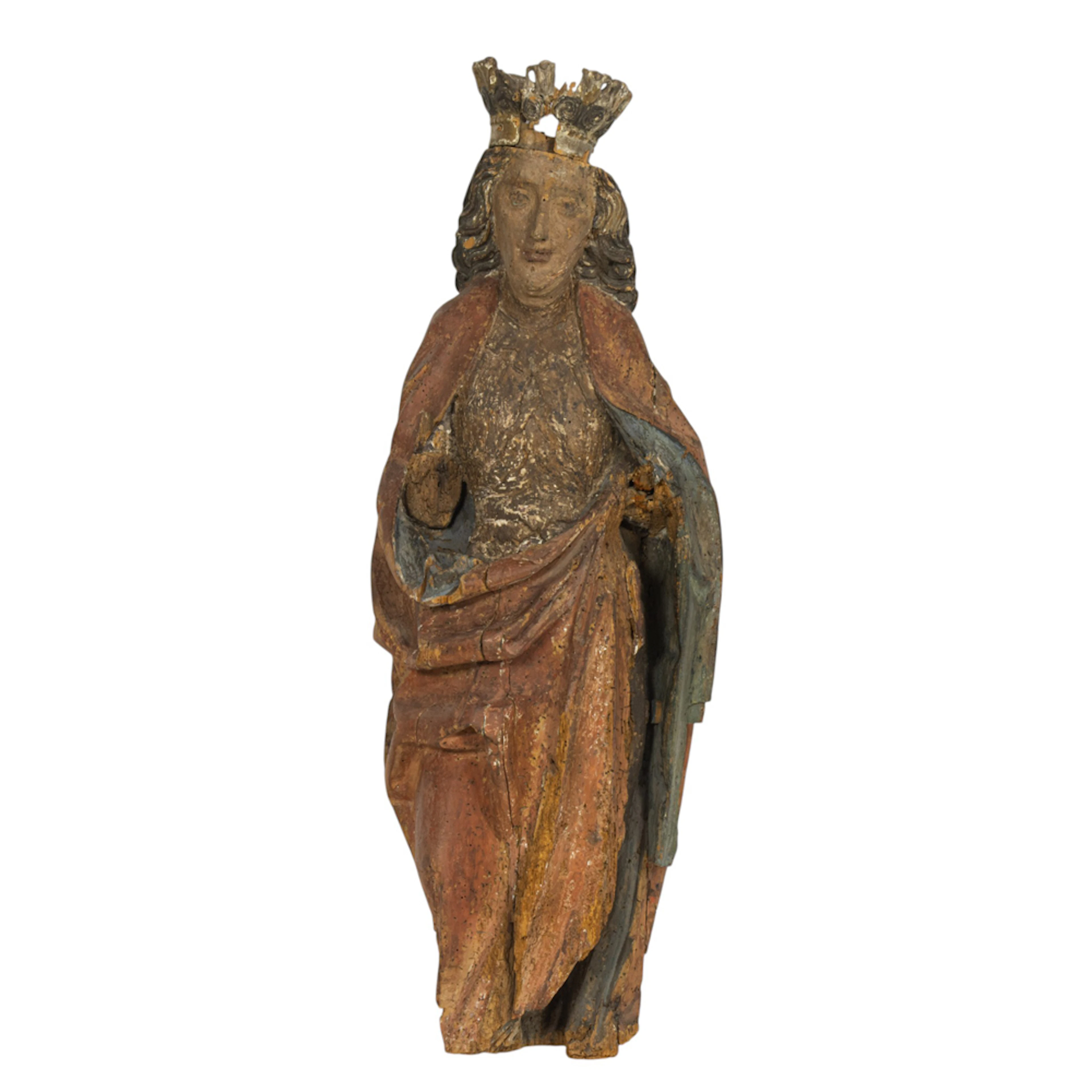 A Continental polychrome carved figure of St. Florian