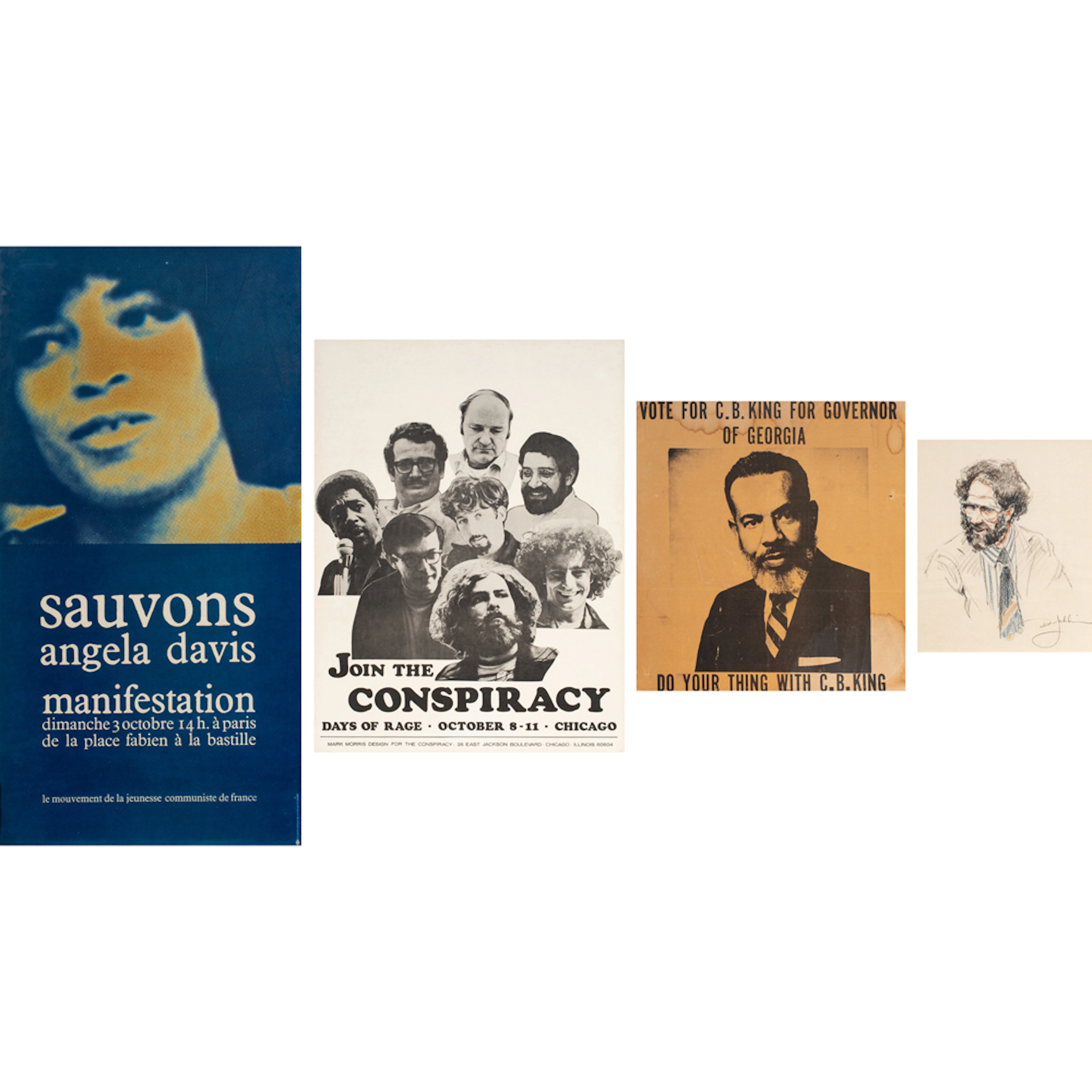 Posters and Sketch of Dennis Roberts