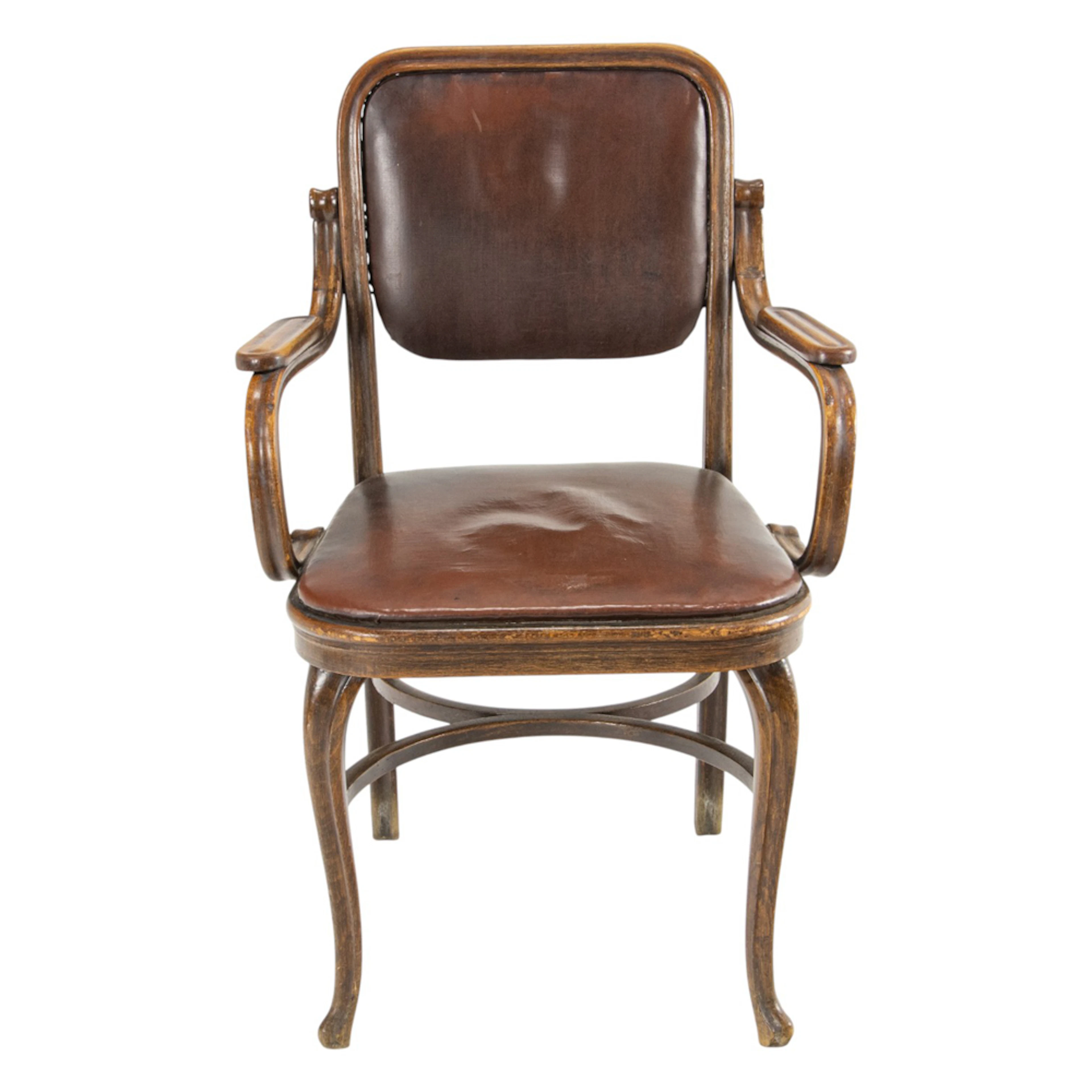 An Austrian Thonet bentwood office chair