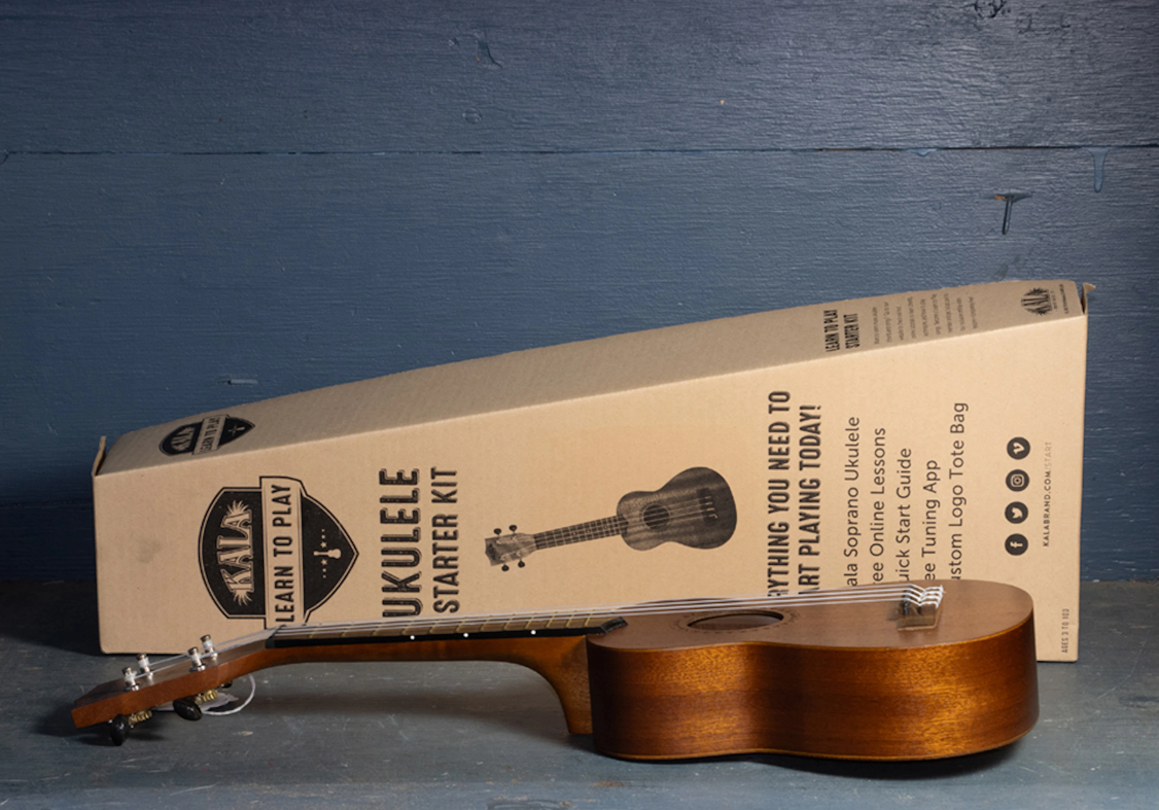 A Ukulele starter kit in box