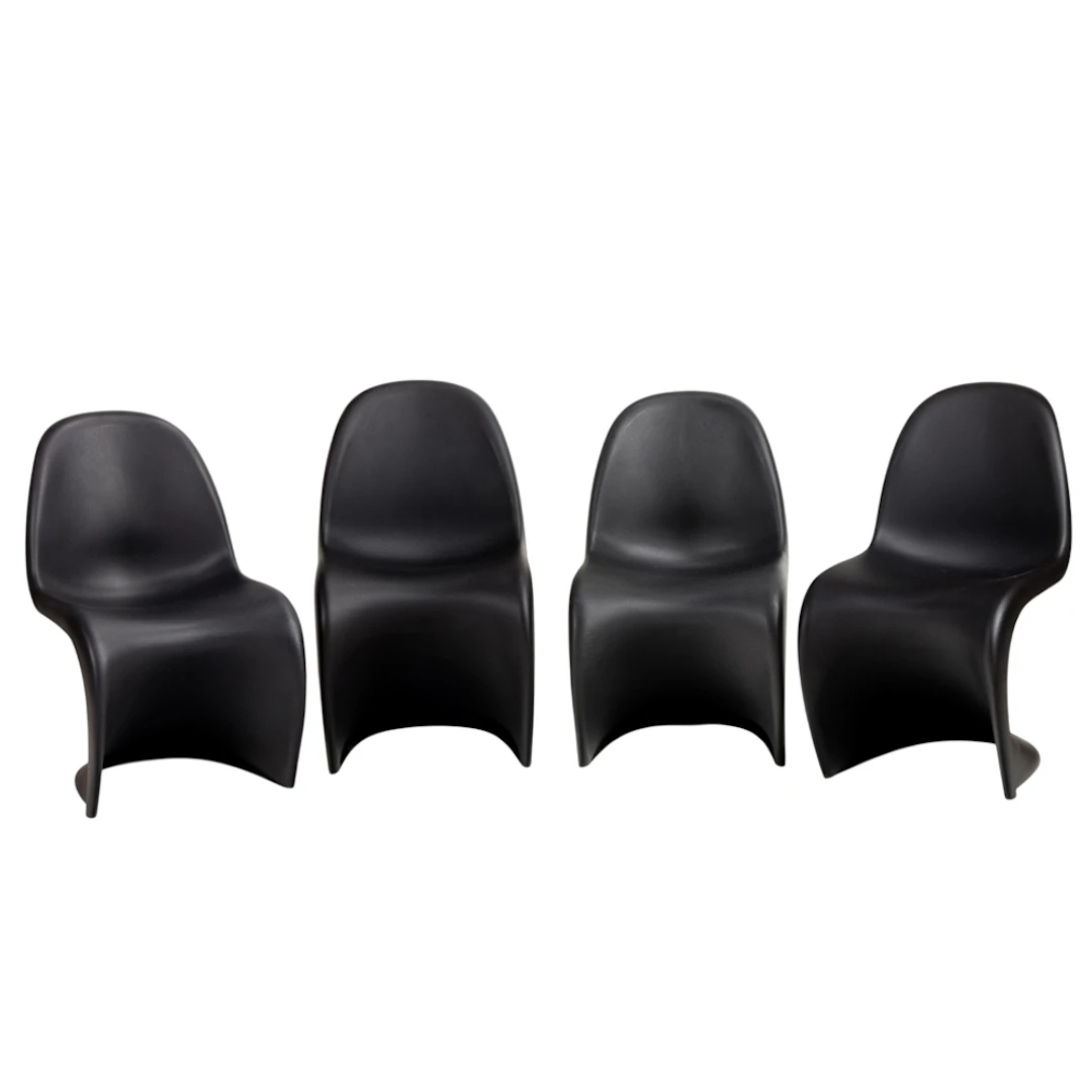 A set of Verner Panton for Vitra "Panton" side chairs
