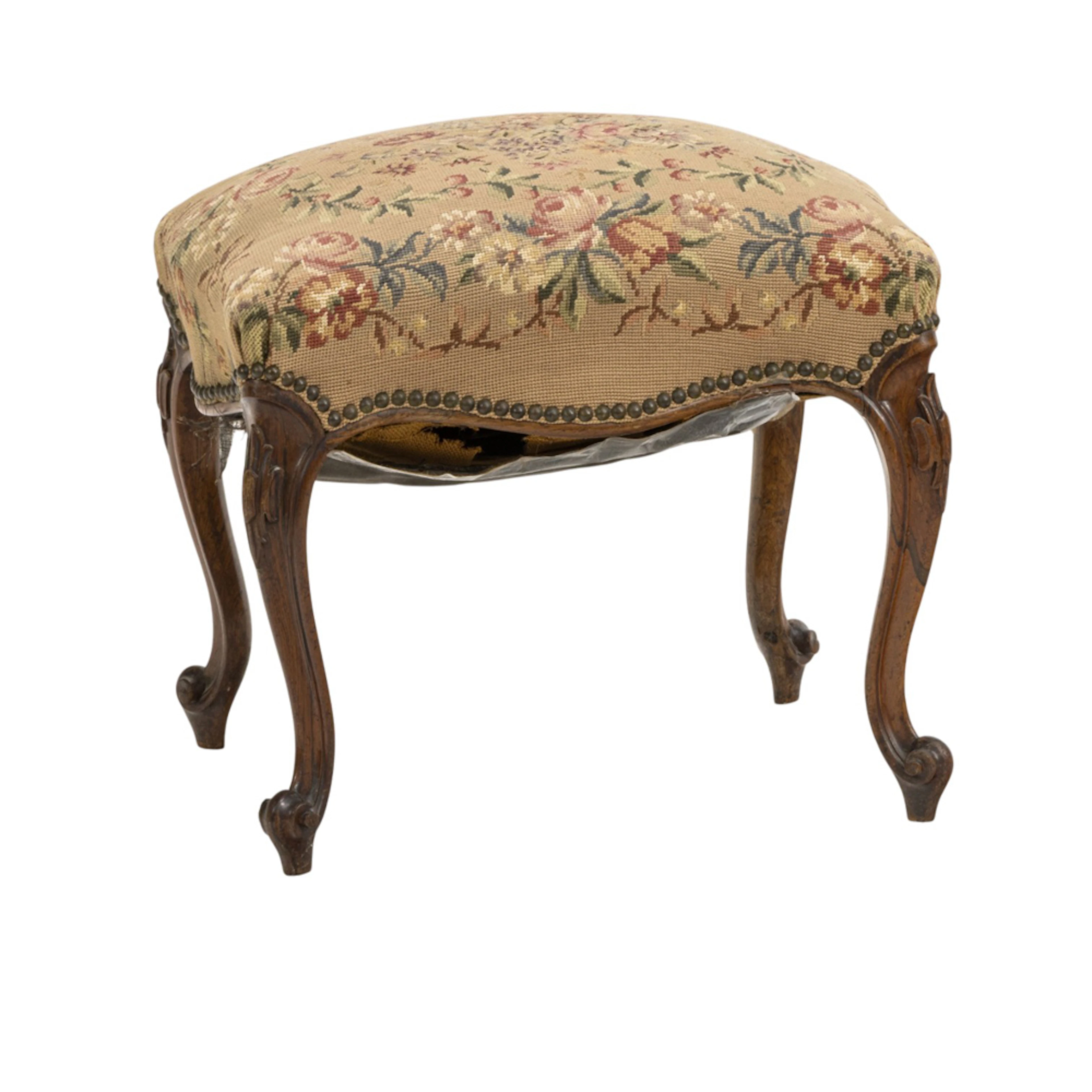 A Louis XV style bench or stool