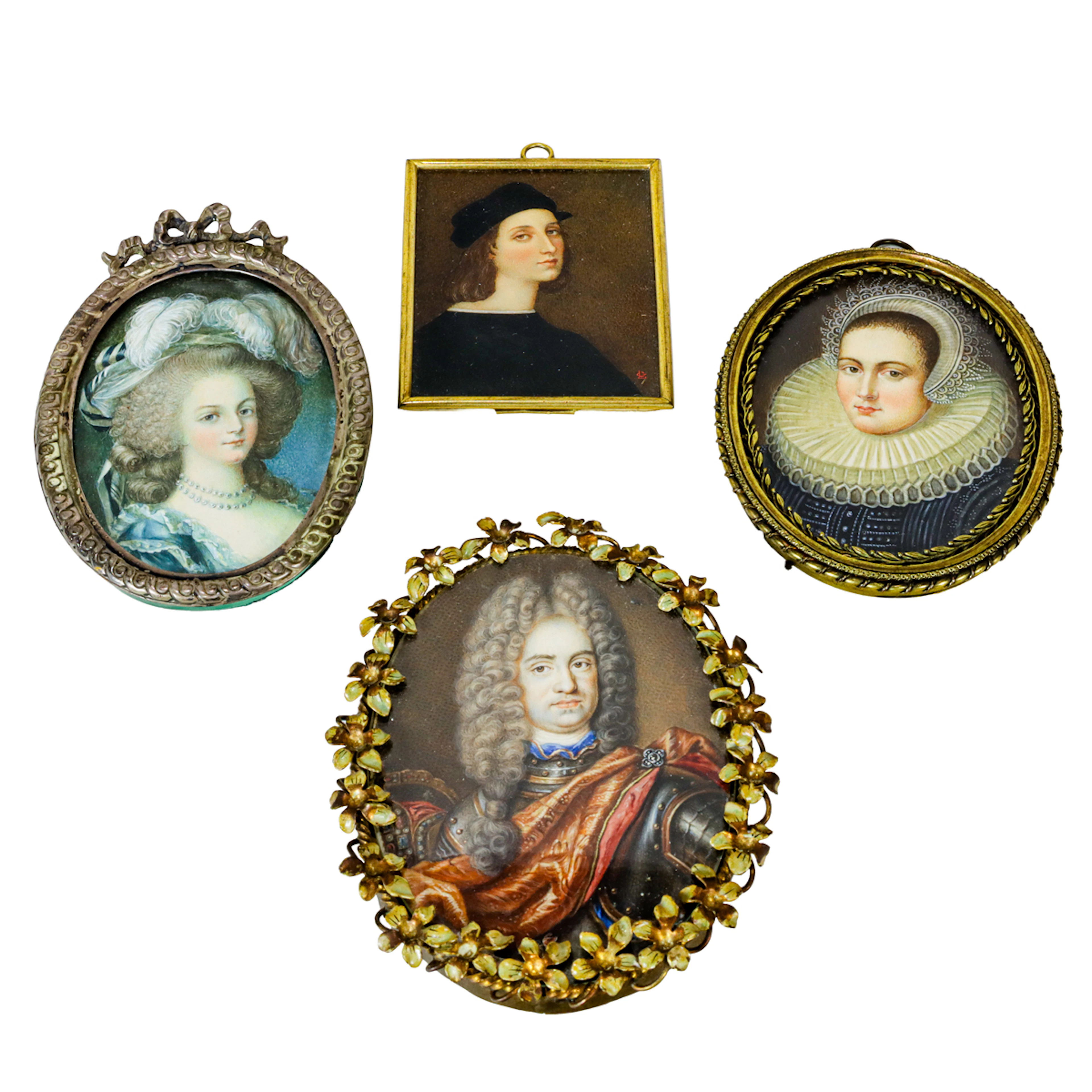 Four portrait miniatures