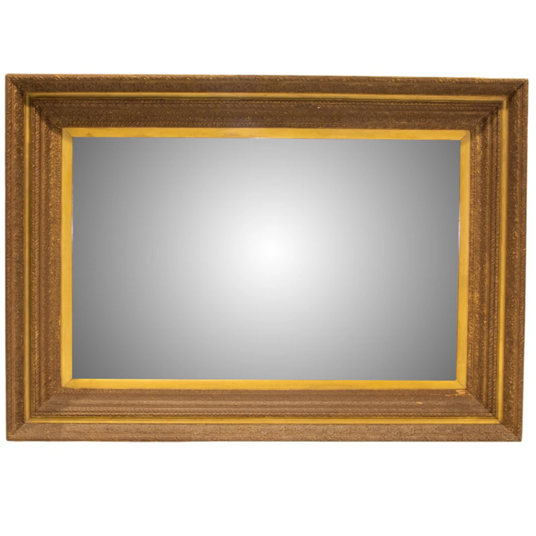 An Italian Neoclassical style painted and parcel gilt mirror
