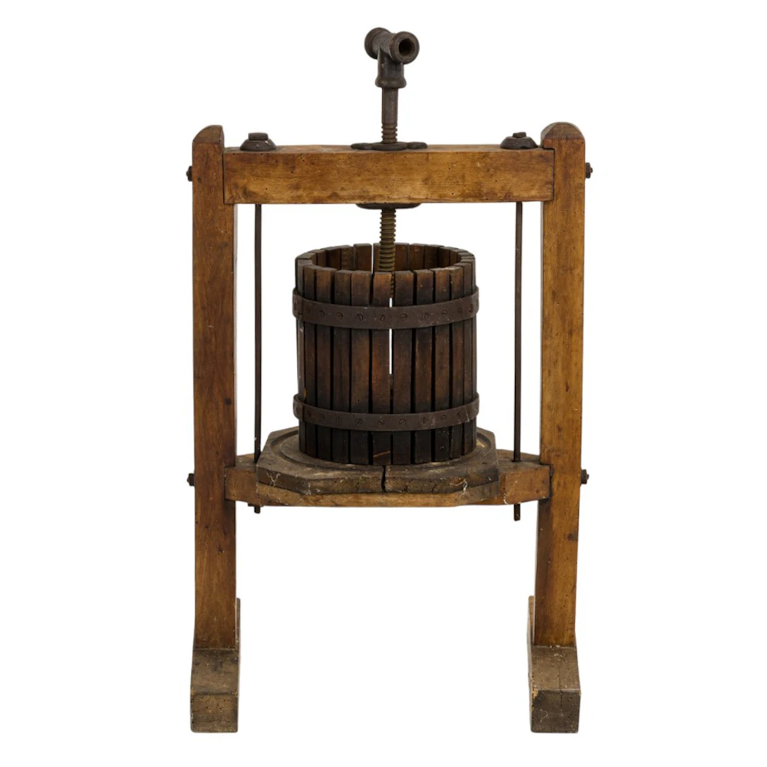 A French fruitwood wine press 19th century