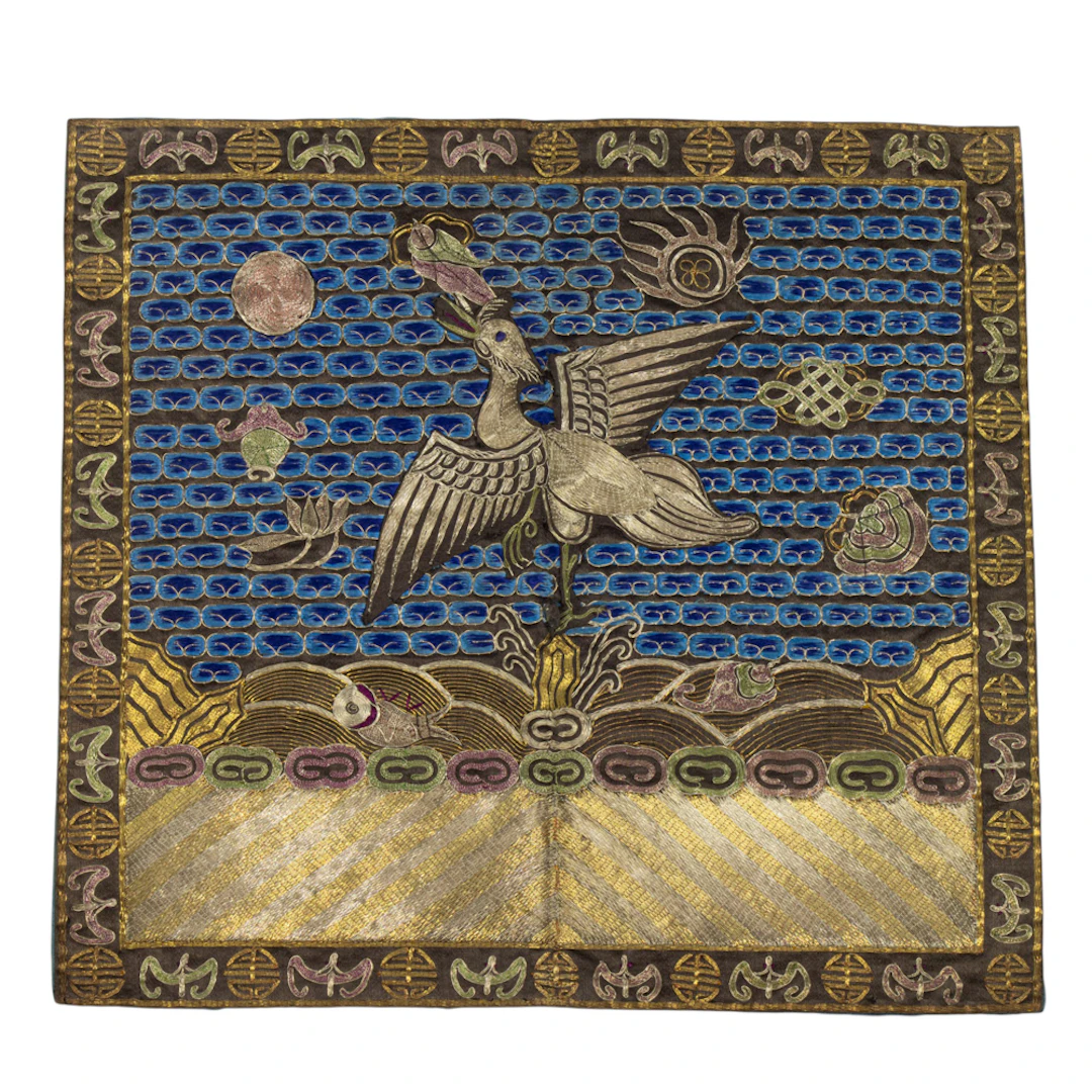 A Chinese embroidered fourth civil rank badge
