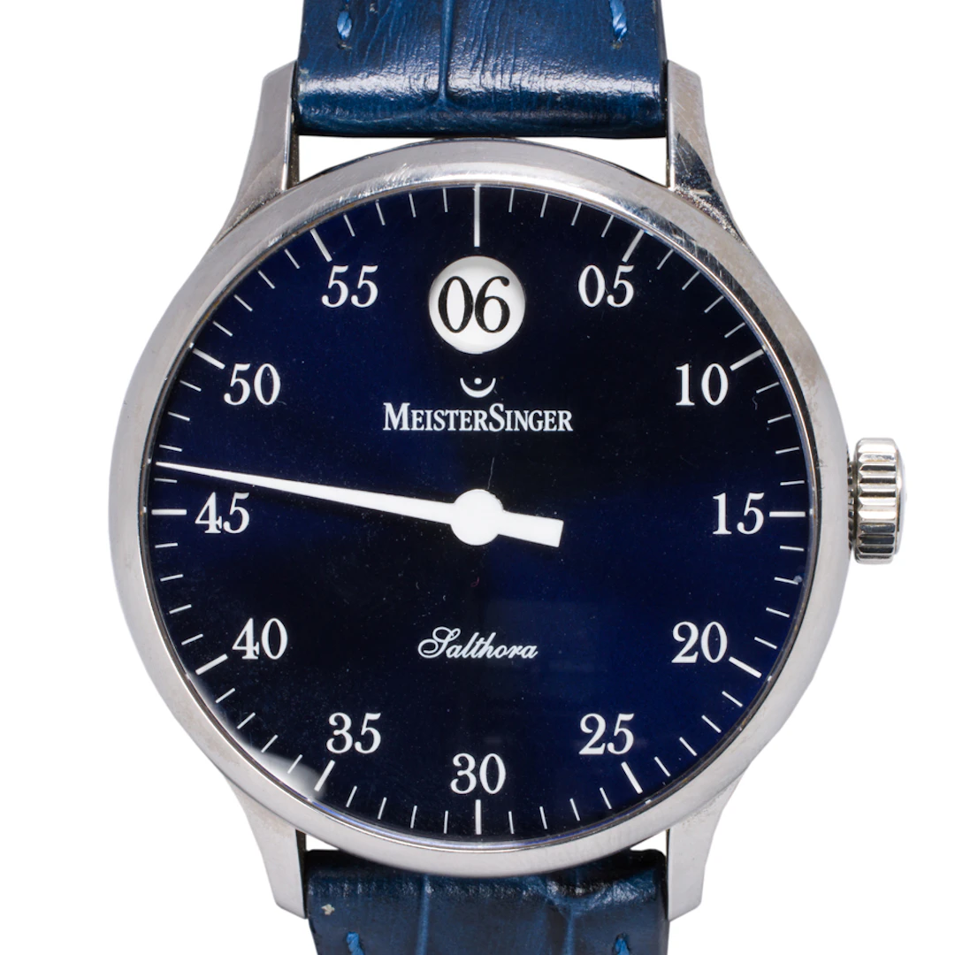 A MeisterSinger Salthora stainless steel watch
