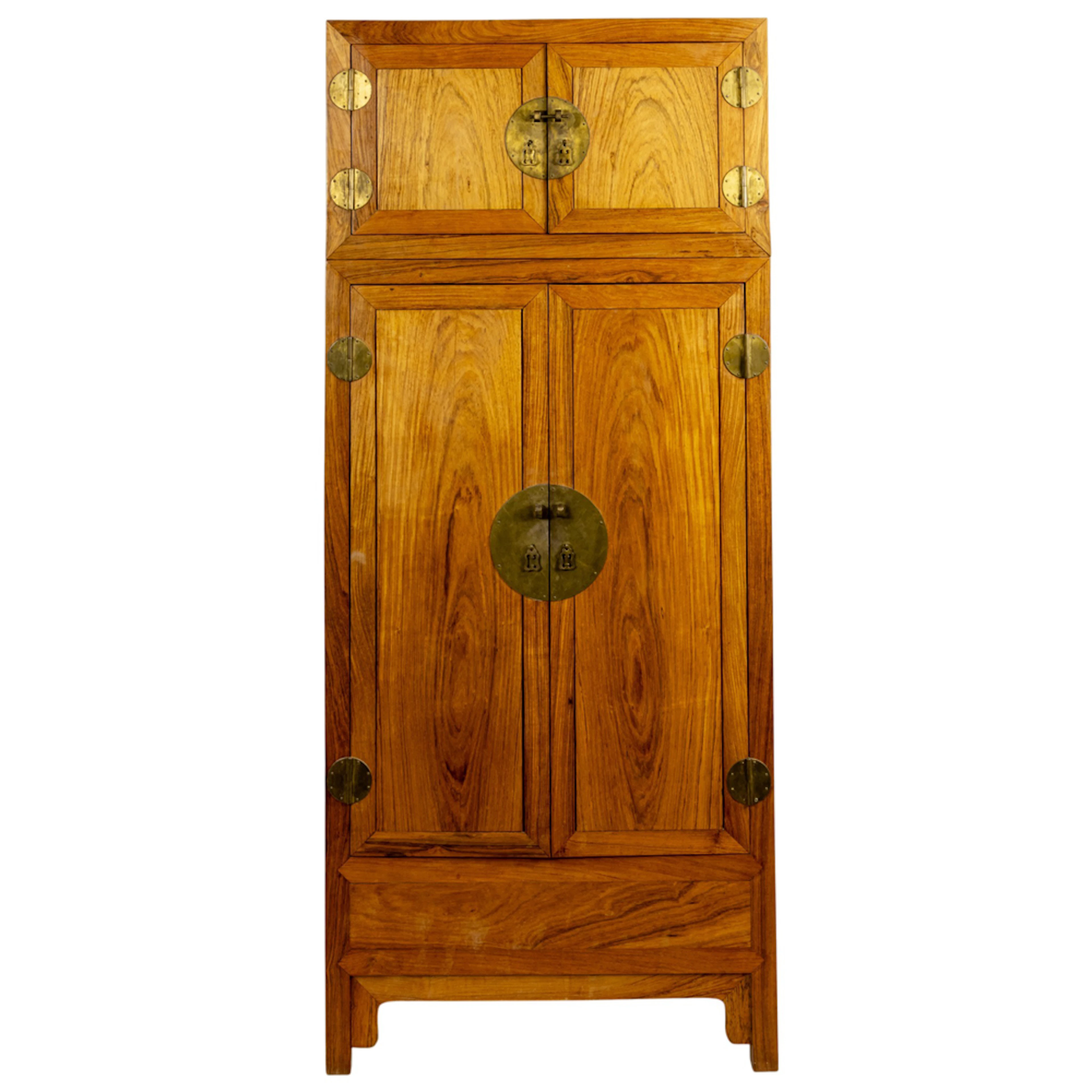 A Chinese huanghuali compound cabinet