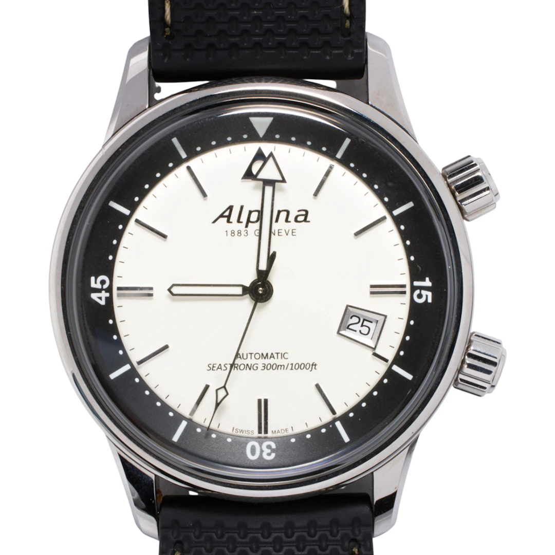 An Alpina Seastrong Heritage stainless steel watch
