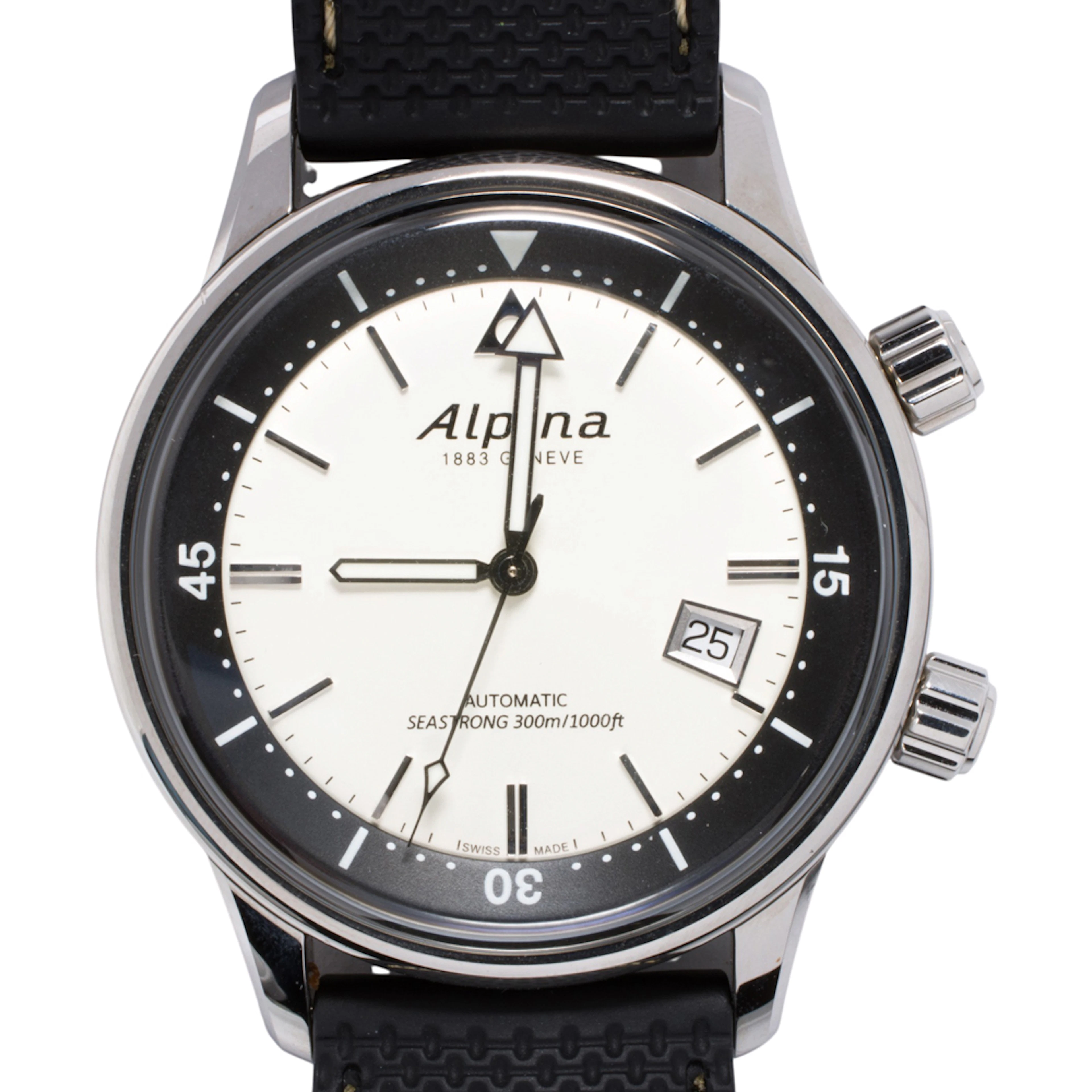 An Alpina Seastrong Heritage stainless steel watch