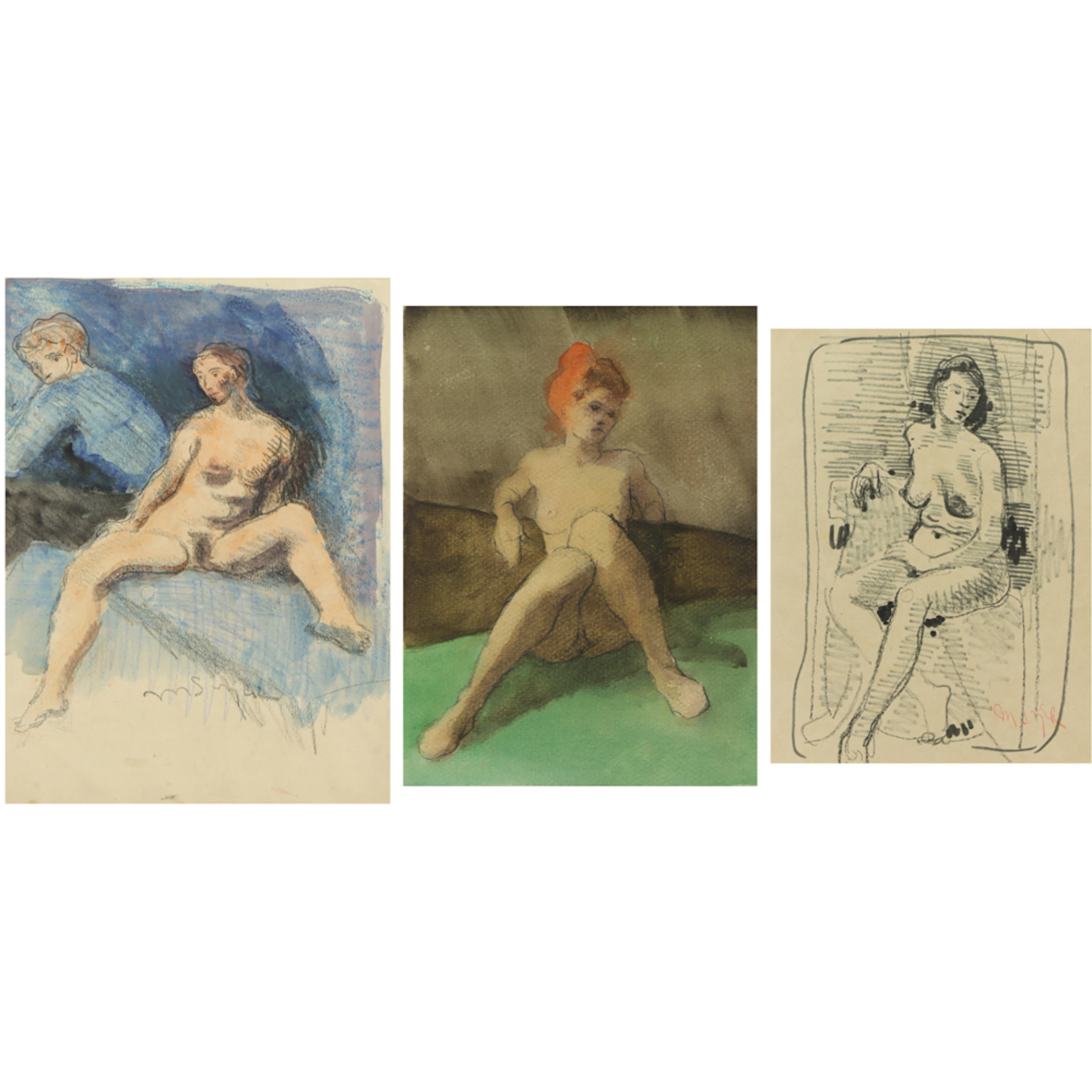 Works on paper, Moses Soyer