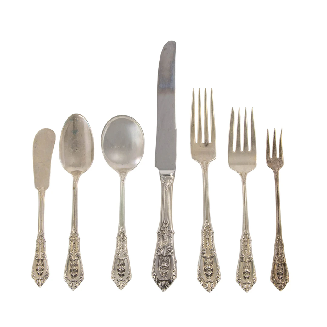 A sterling flatware set, Wallace, Rose Point