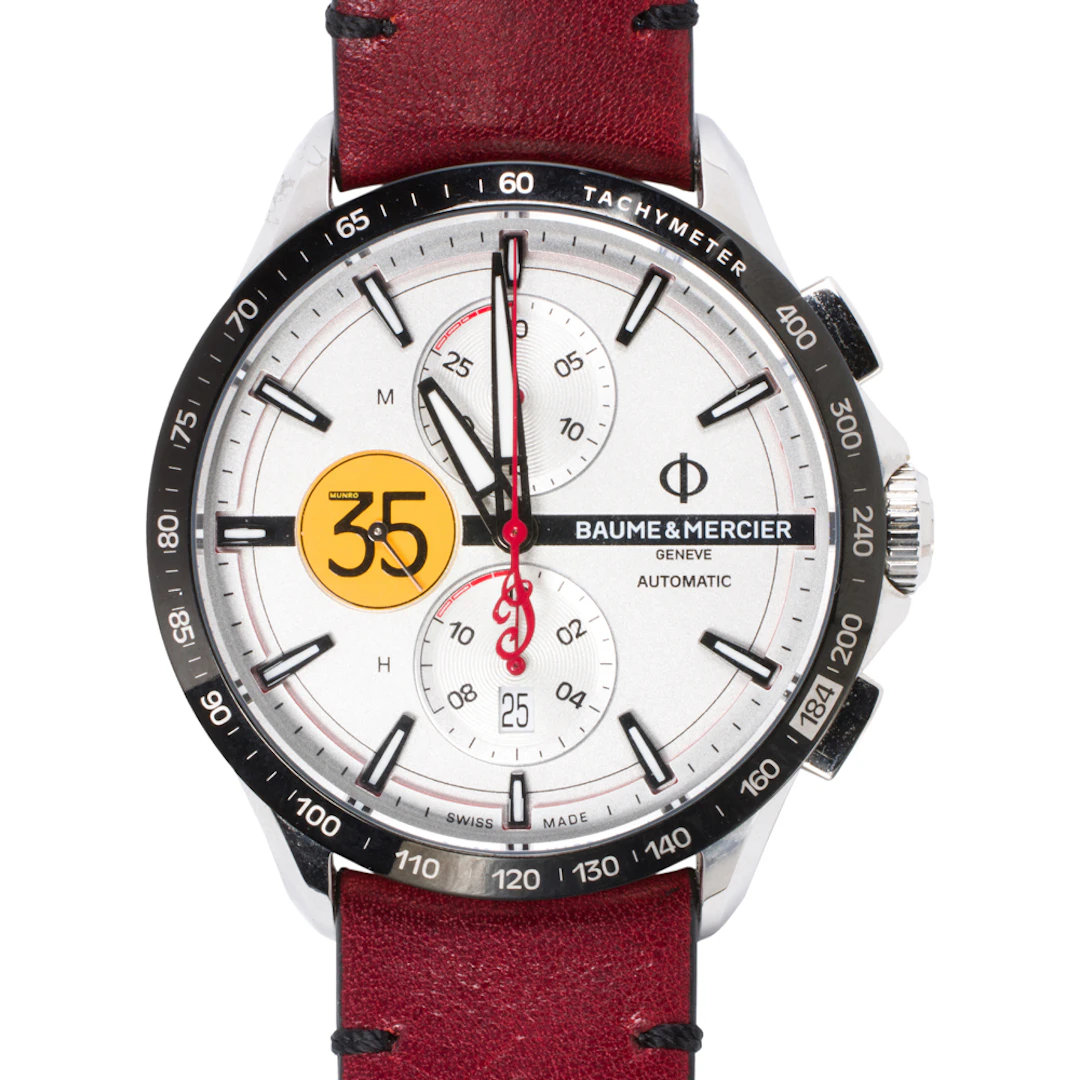 A Baume and Mercier Clifton-Club Indian Motorcycle stainless steel watch
