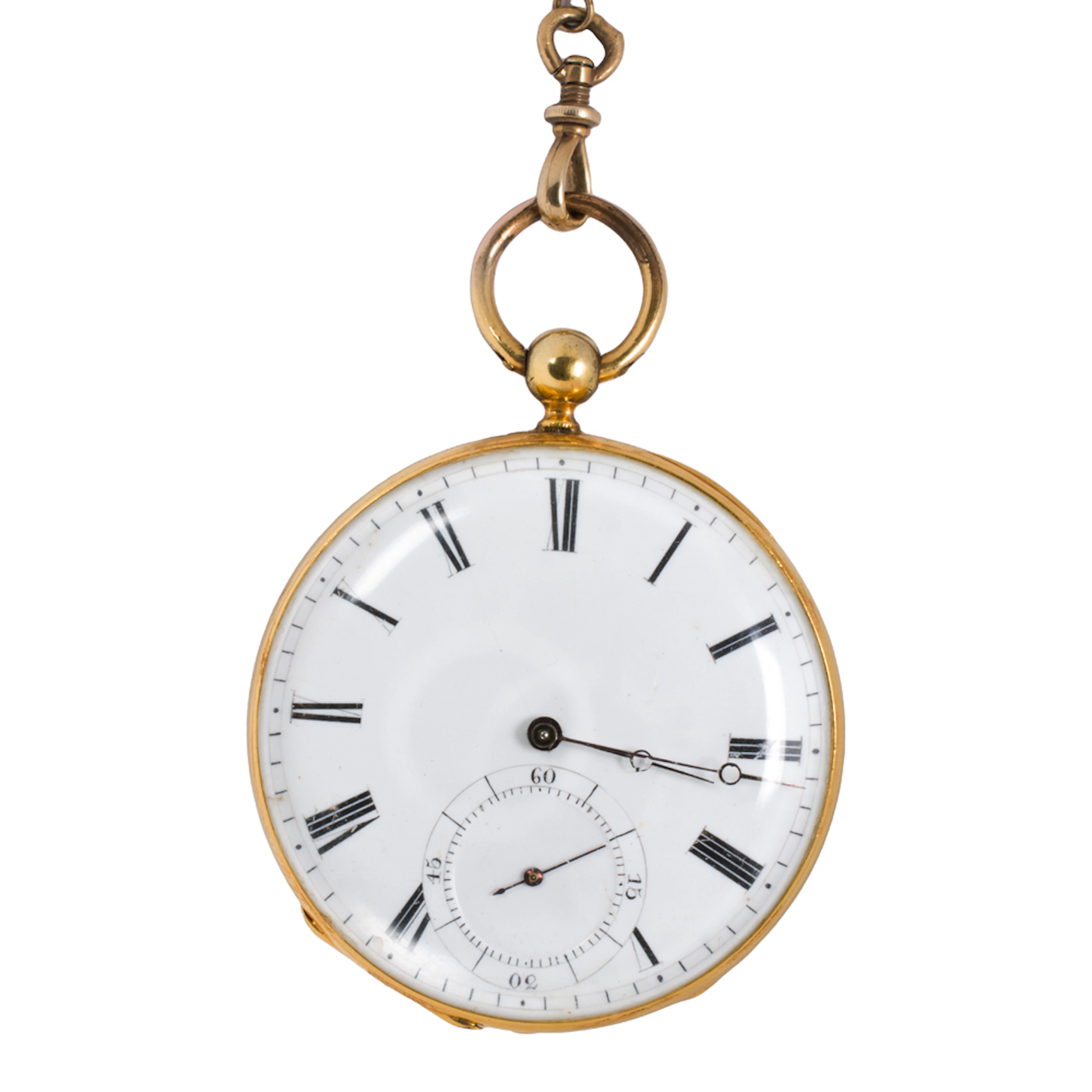 A Baulte 18k gold pocket watch, c. 1835