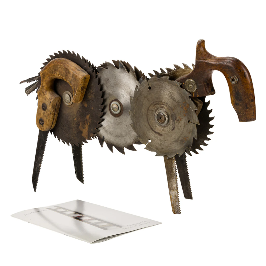 A Jim Rosenau mixed-media sculpture: Cutting Horse
