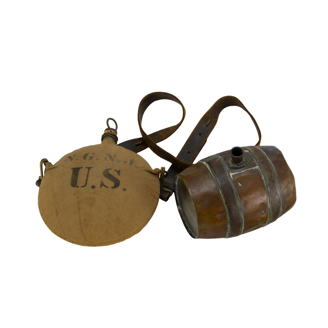 Two Spanish-American War canteens