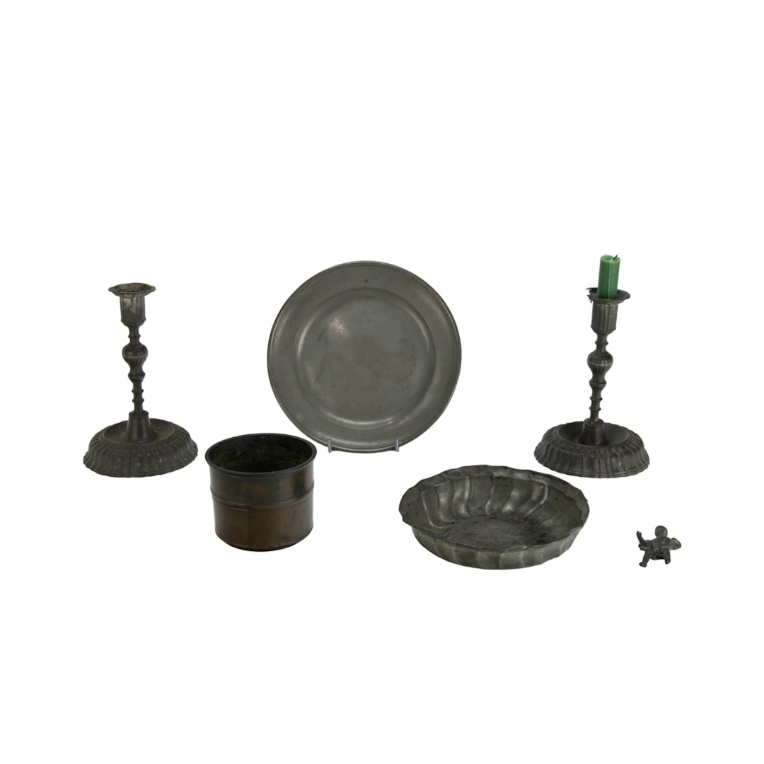A group of European bronze and pewter