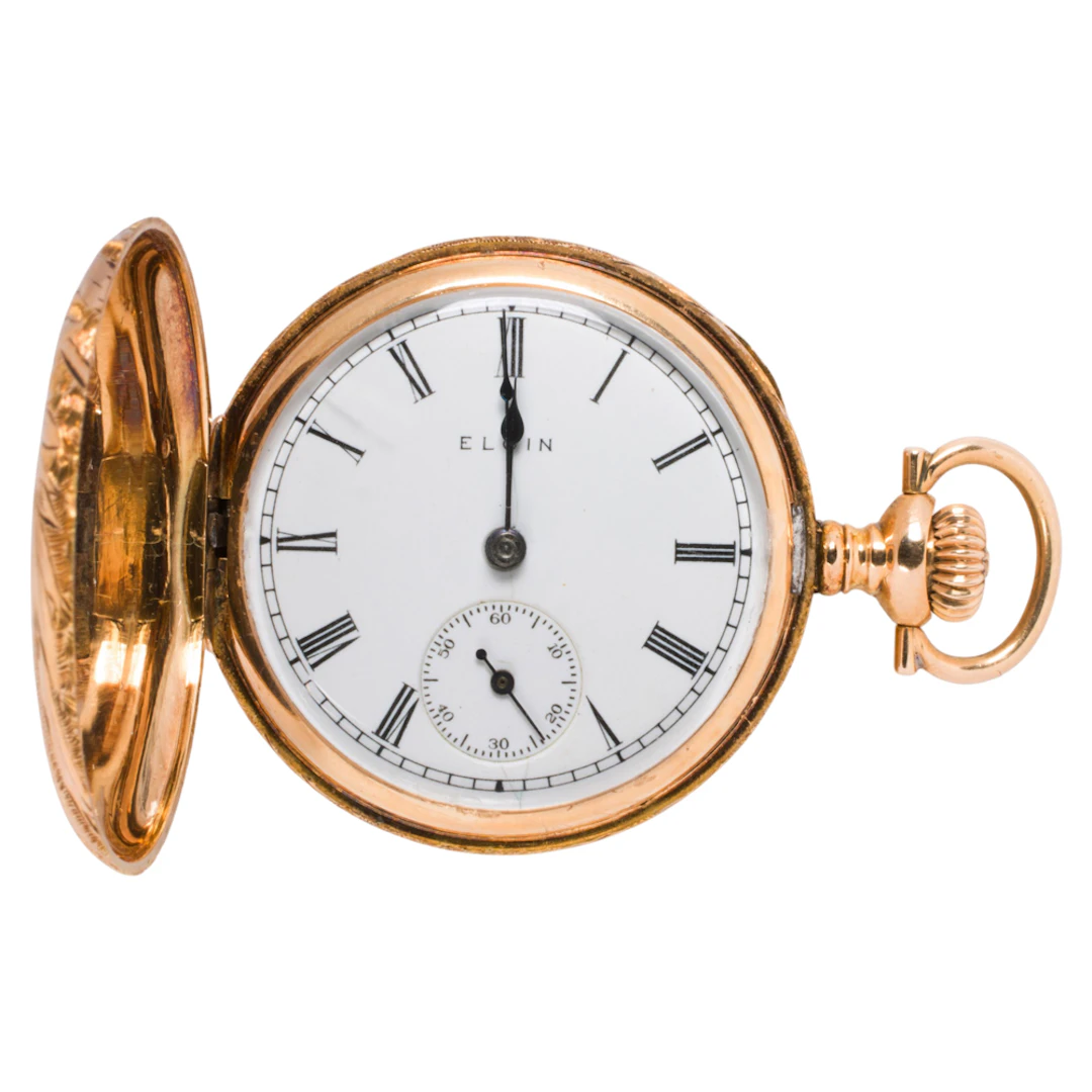 An Elgin 14k gold pocket watch