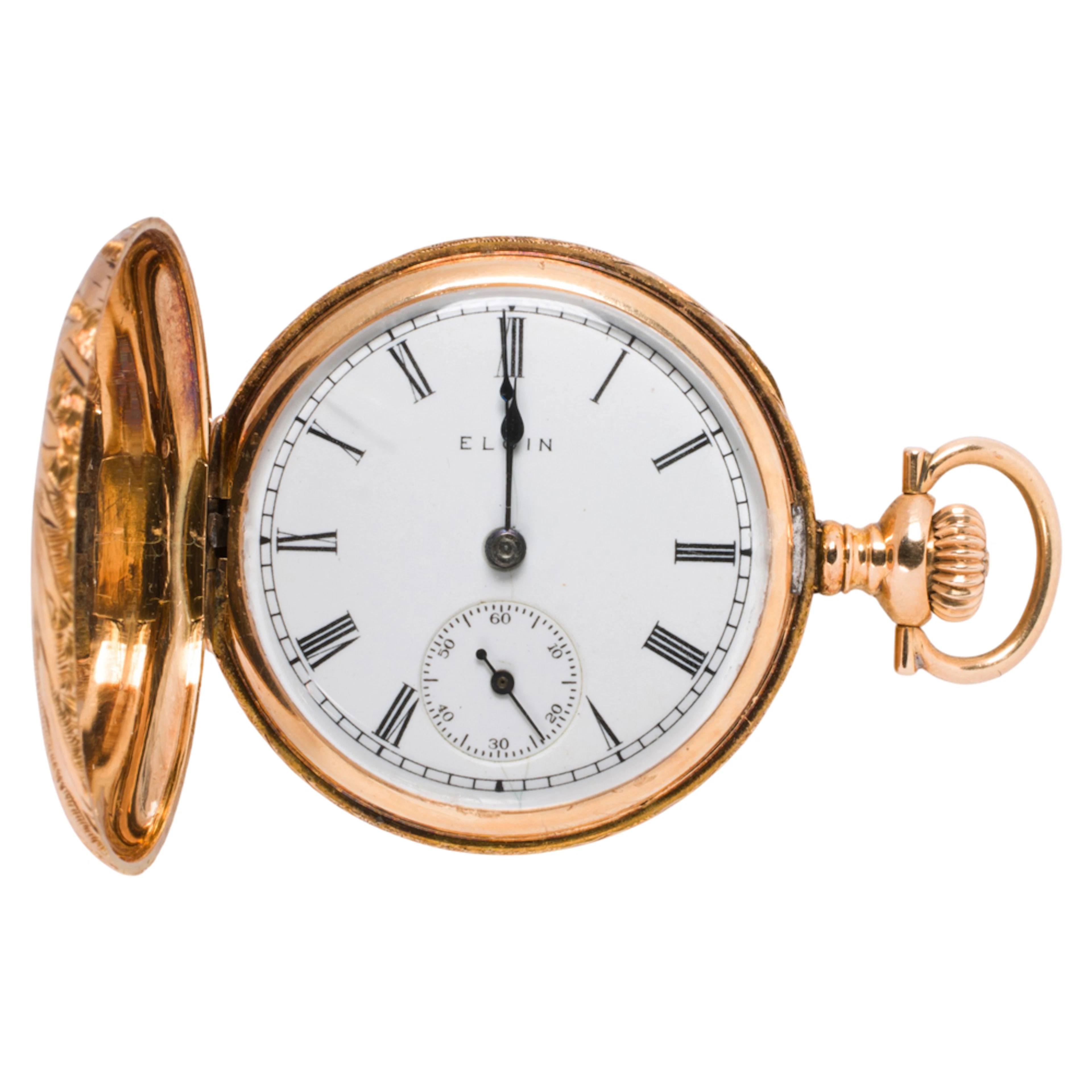 An Elgin 14k gold pocket watch