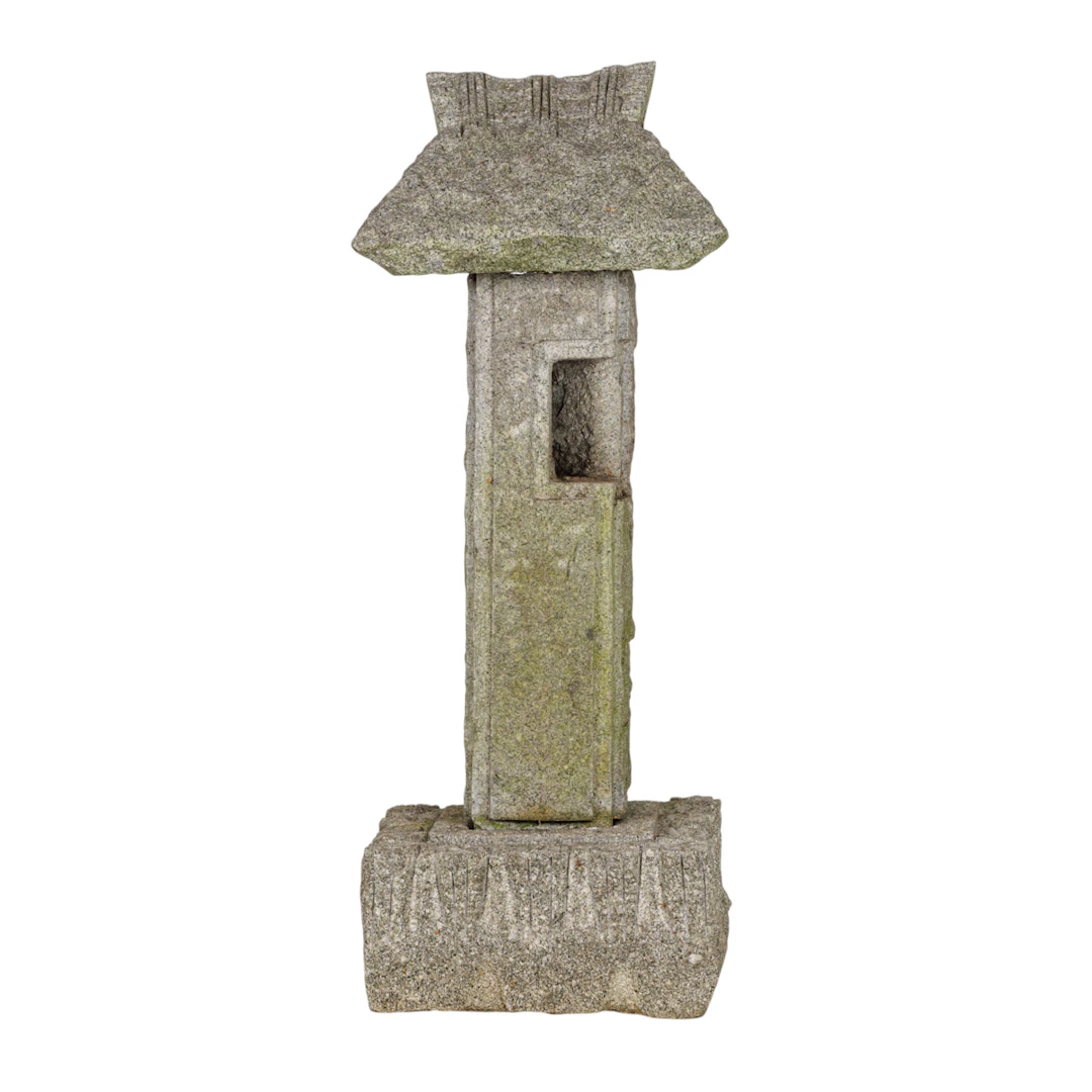 Japanese granite garden lantern
